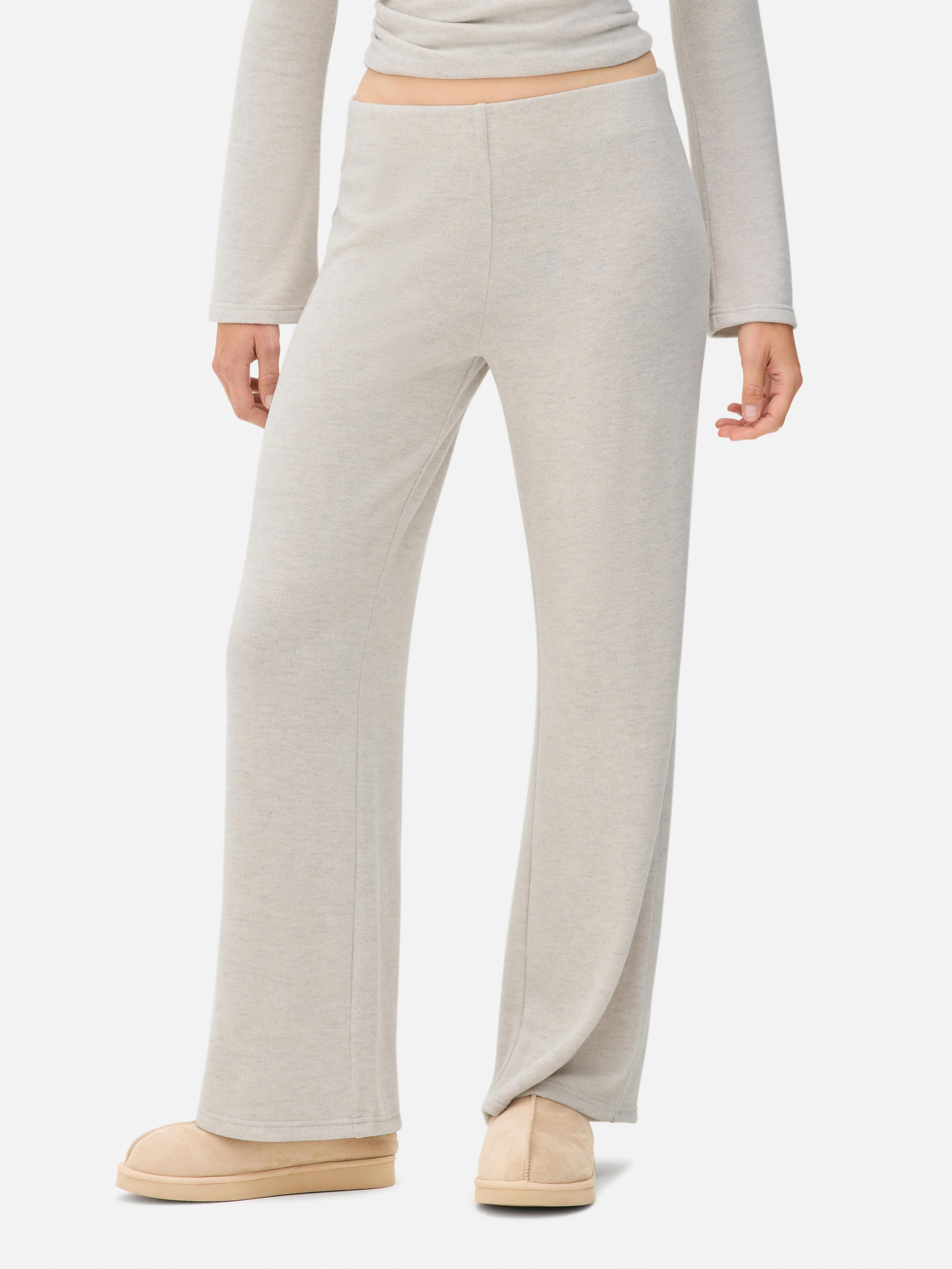 Leggings de punto de pernera ancha