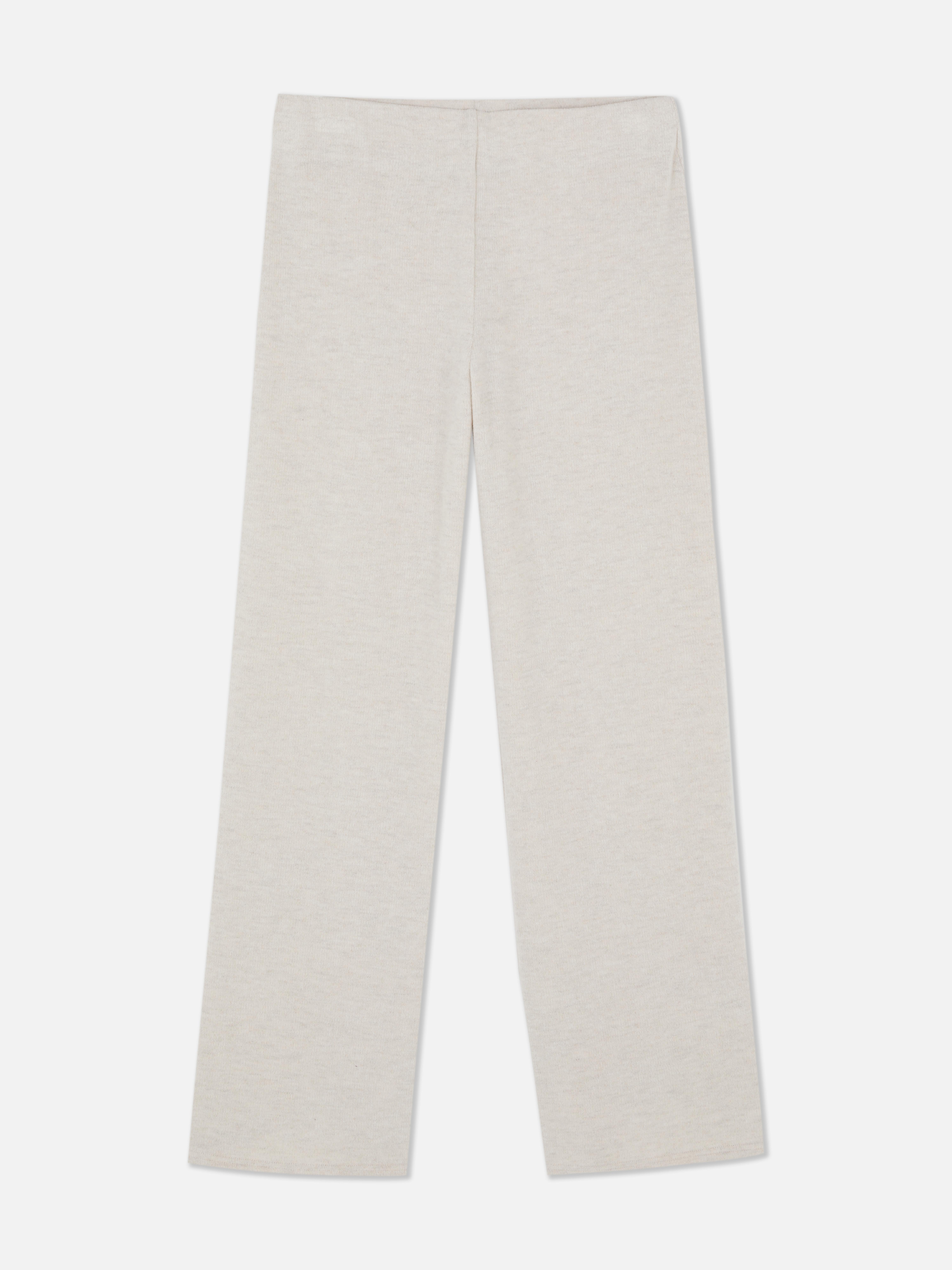 Leggings de punto de pernera ancha