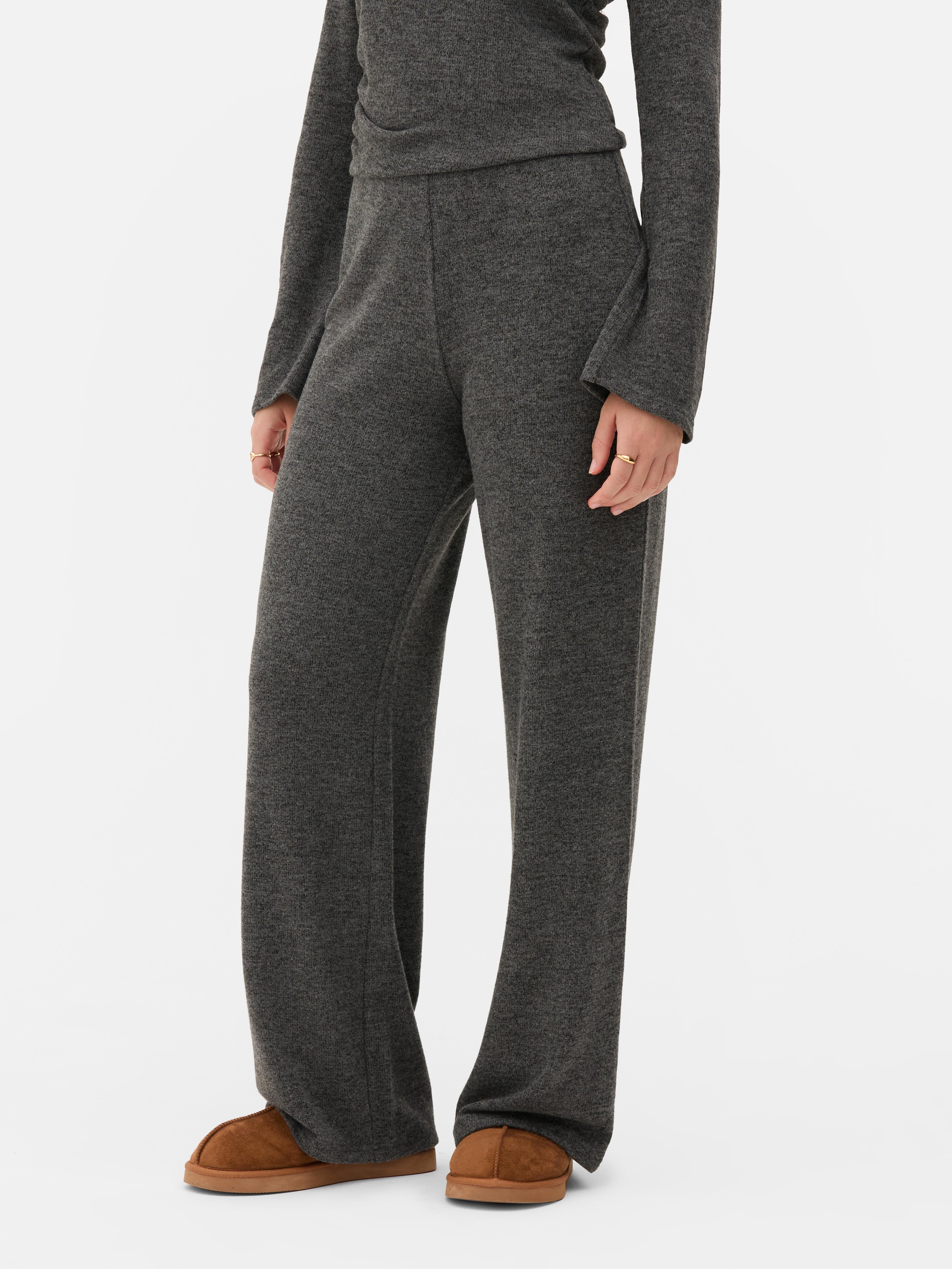 Leggings de punto de pernera ancha