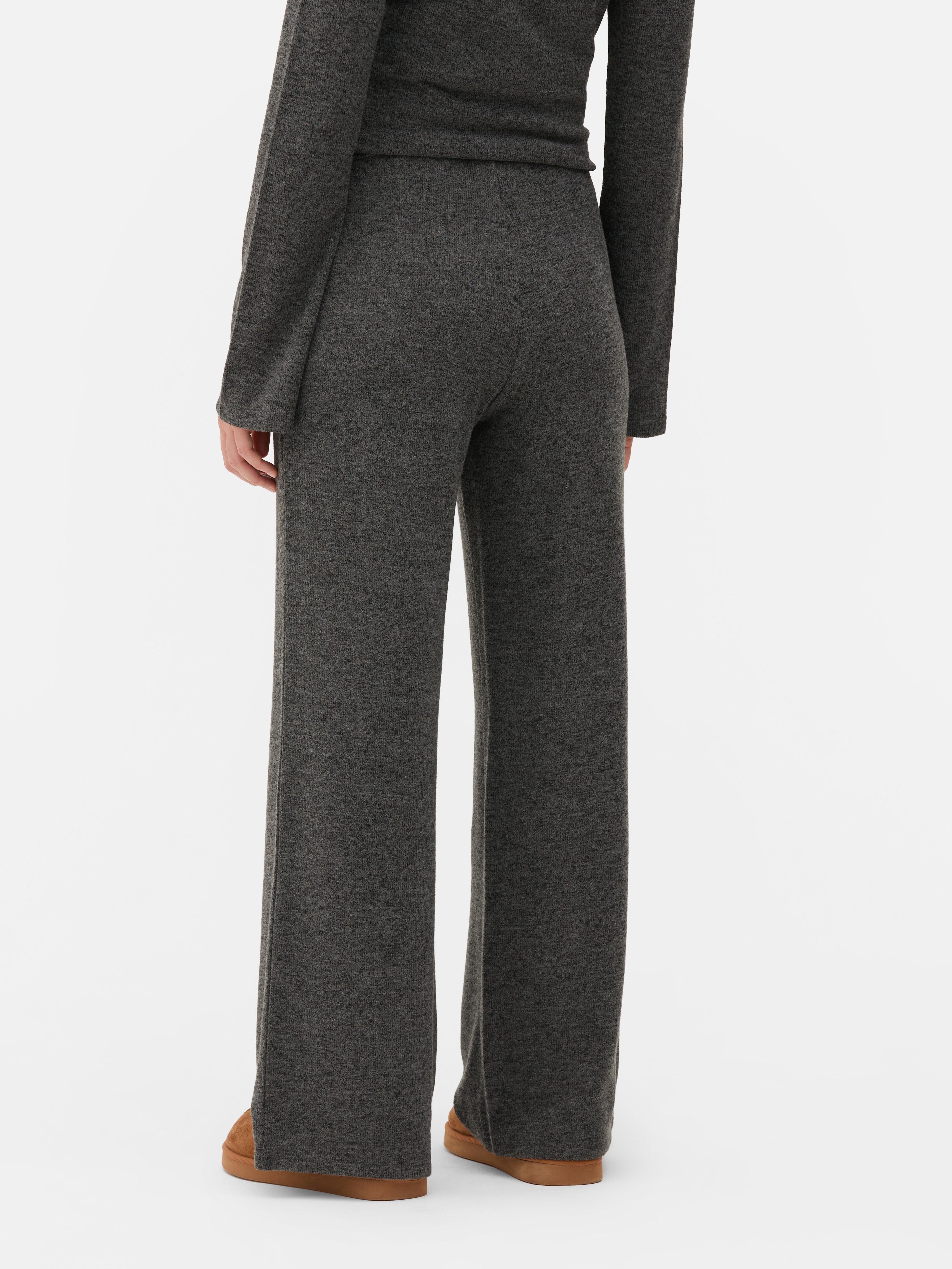 Leggings de punto de pernera ancha