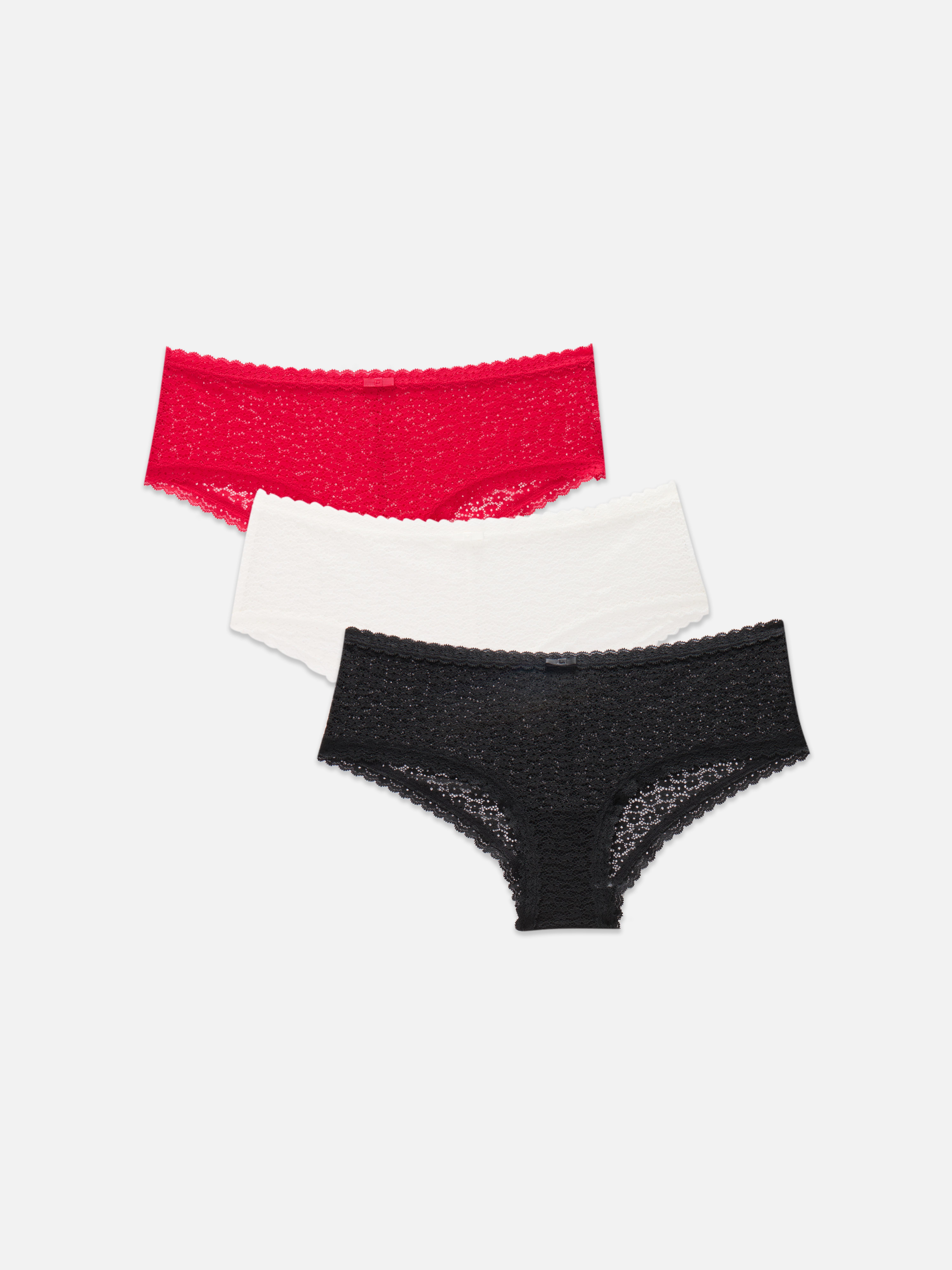 3pk Lace Hipster Briefs
