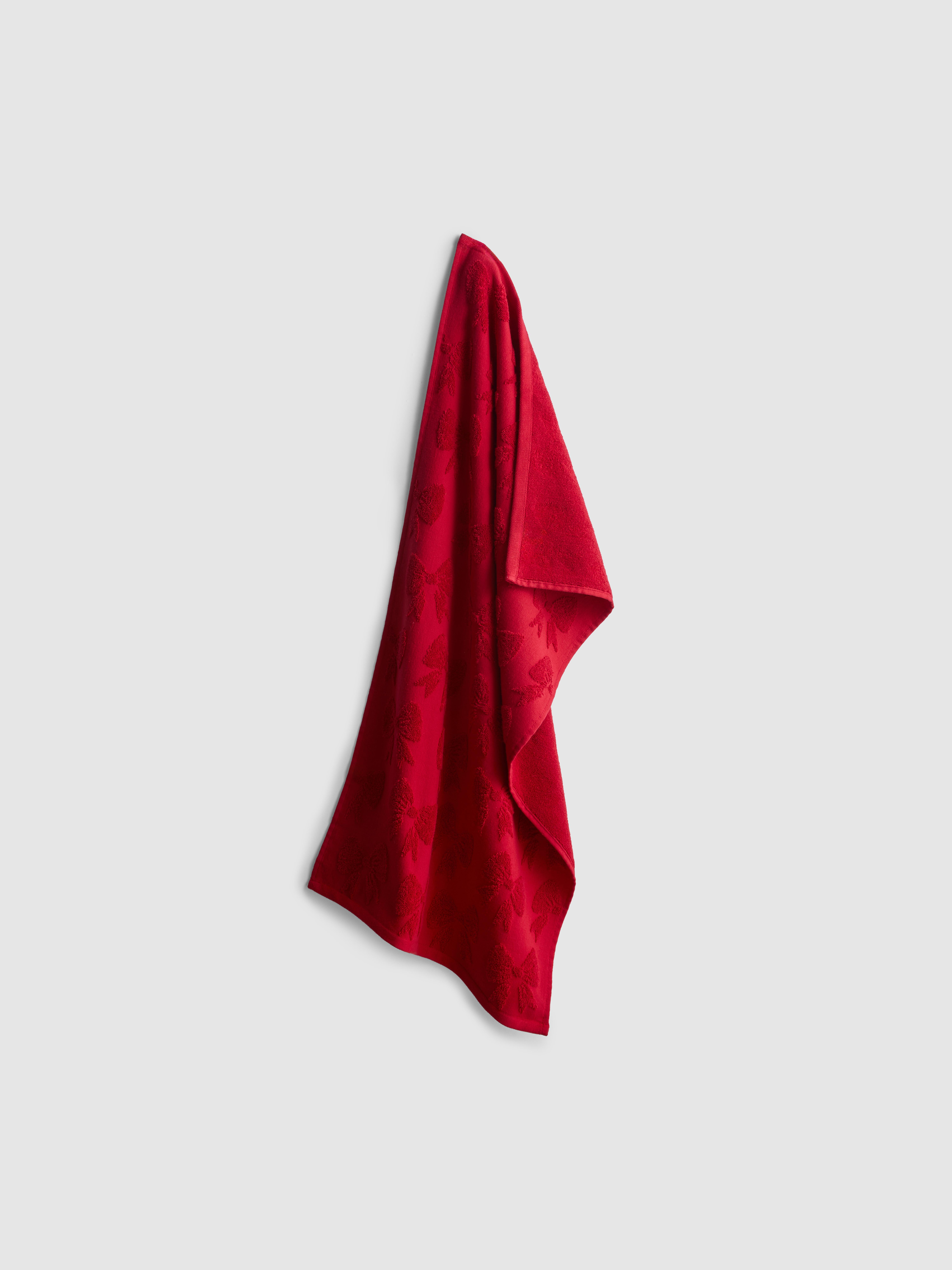 Tufted Bow Hand Towel