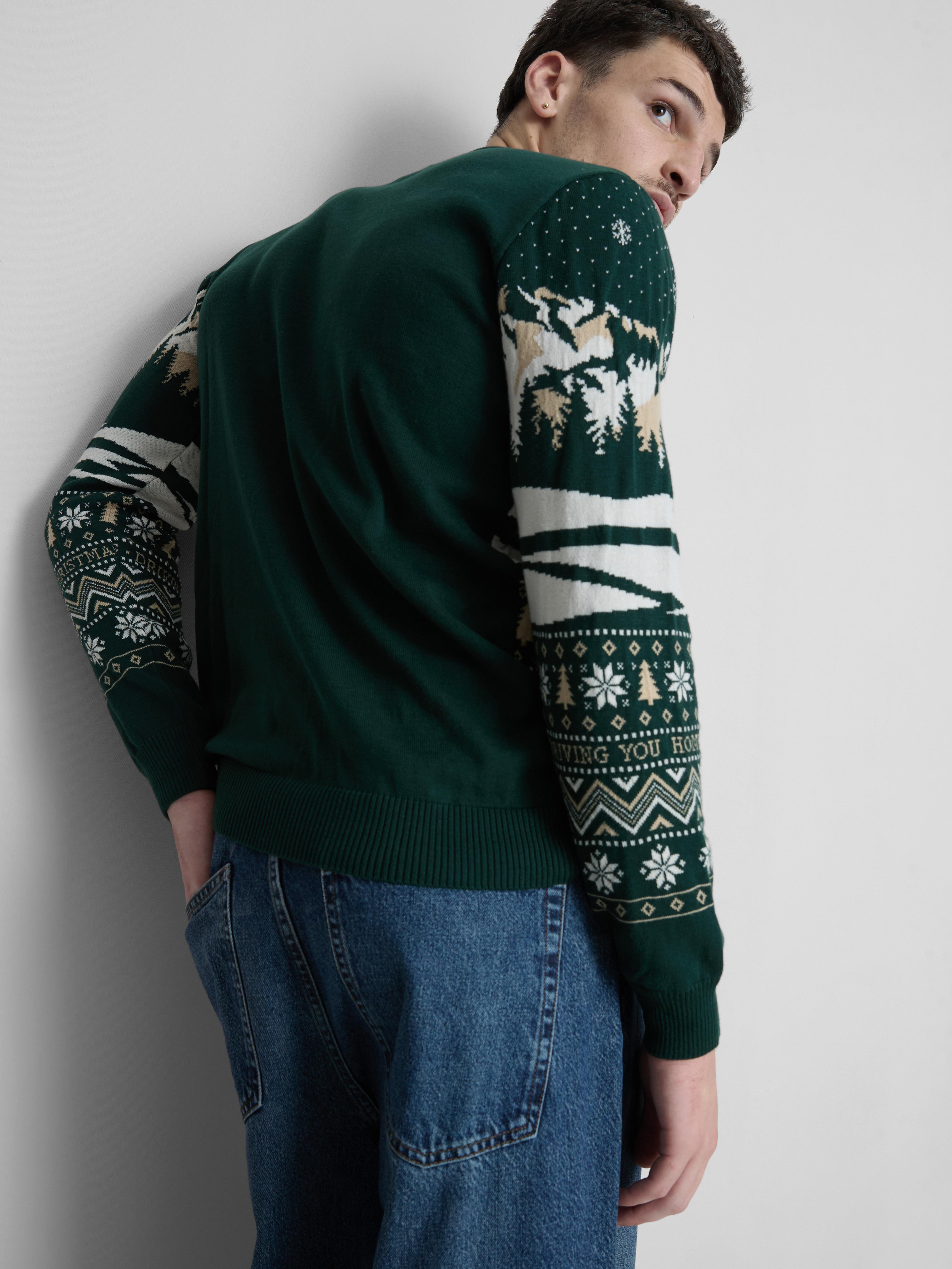 Świąteczny sweter z motywem Jeepa