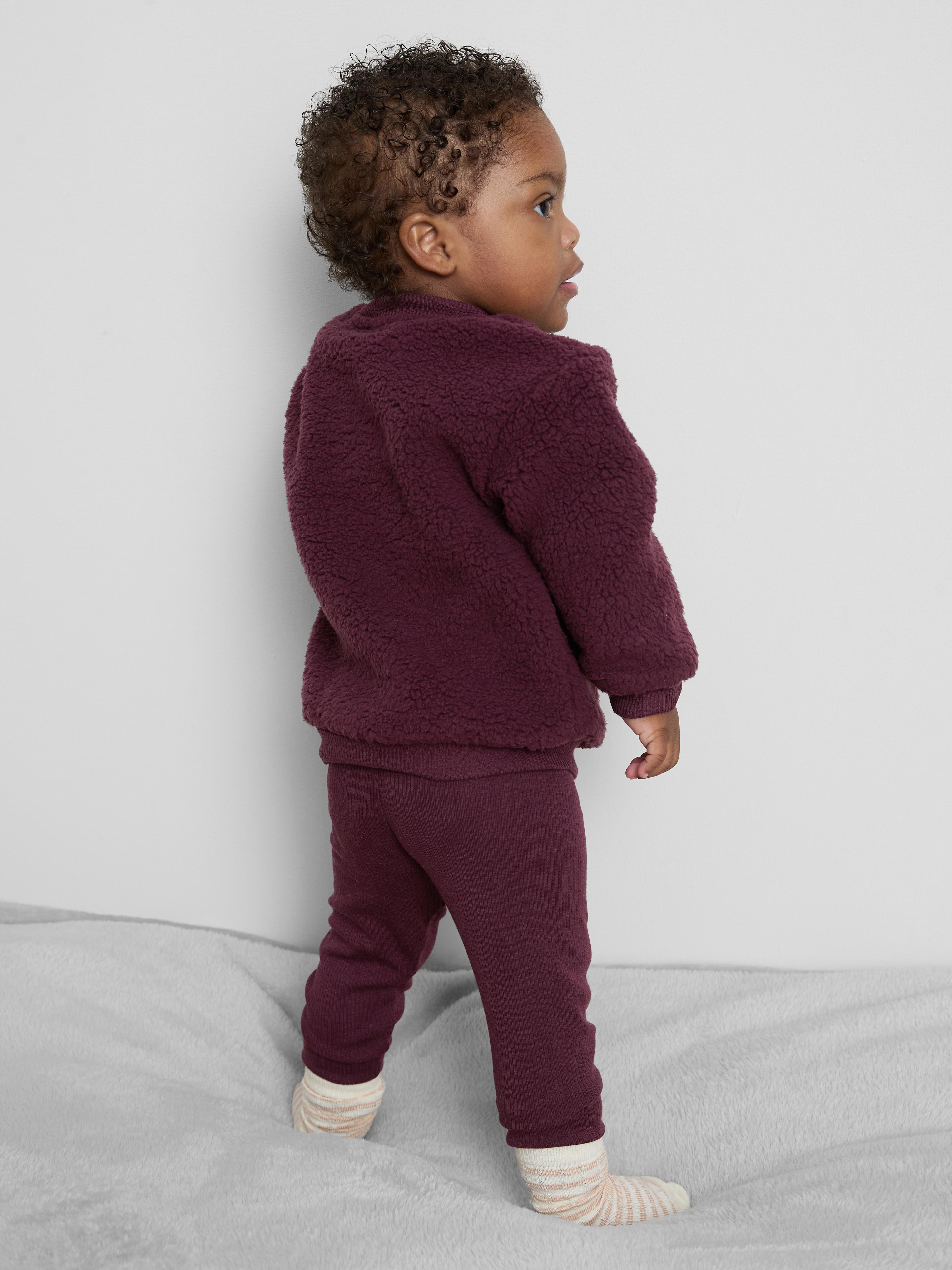 0-36mths | Borg Sweatshirt and Ribbed Leggings Set