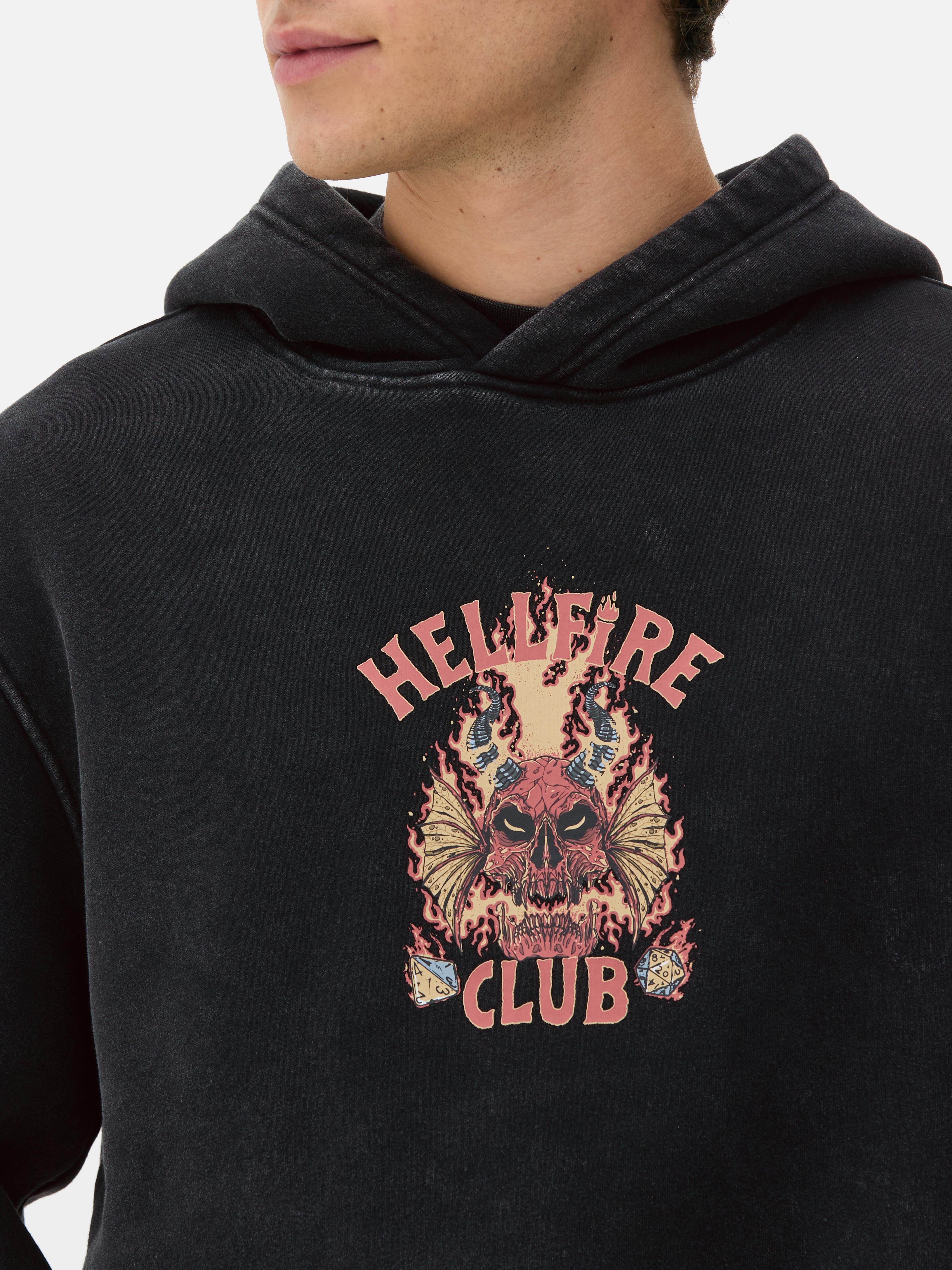 Camisola capuz Stranger Things Hellfire Club