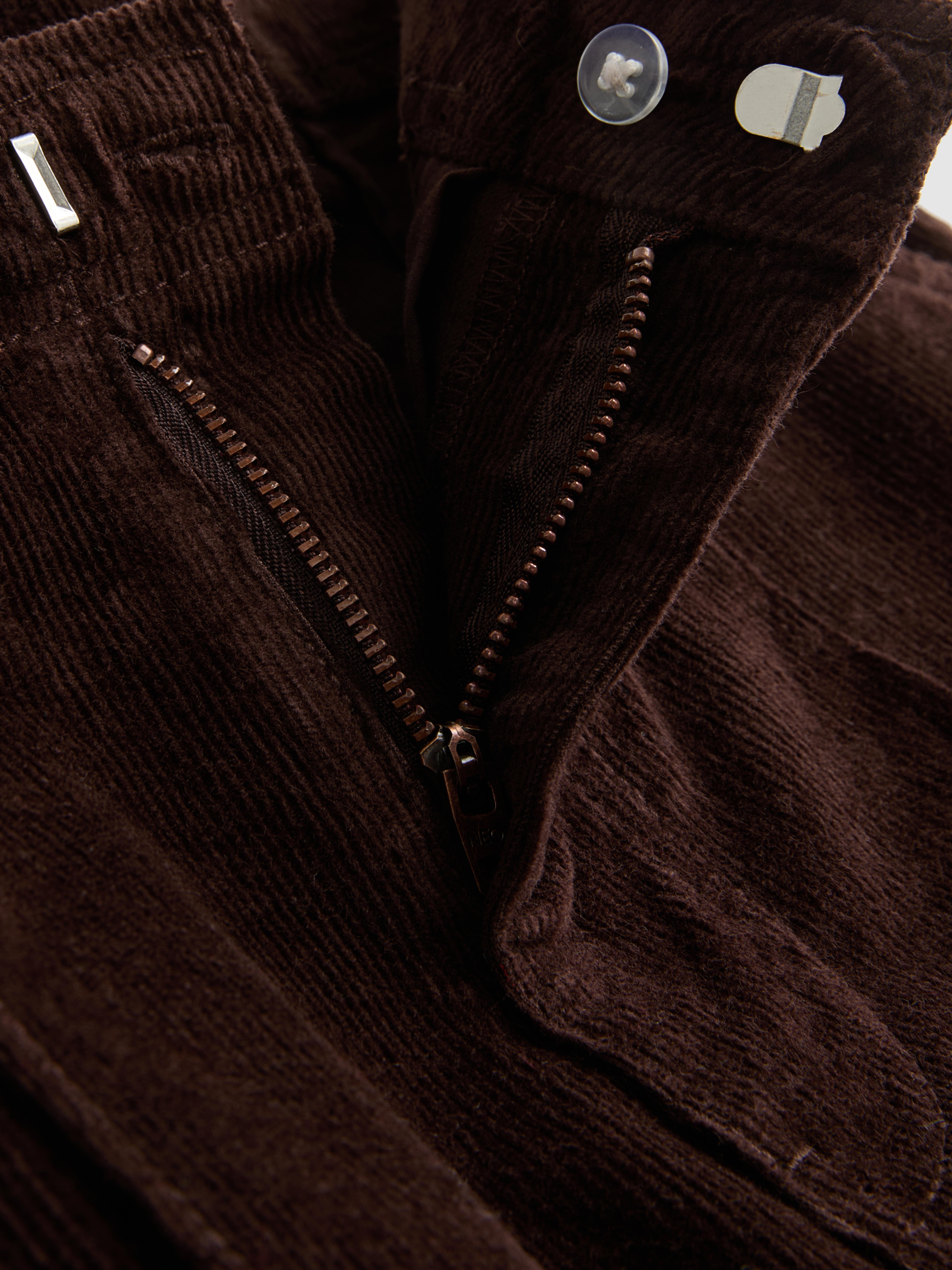 Mid Rise Corduroy Wide Leg Jeans