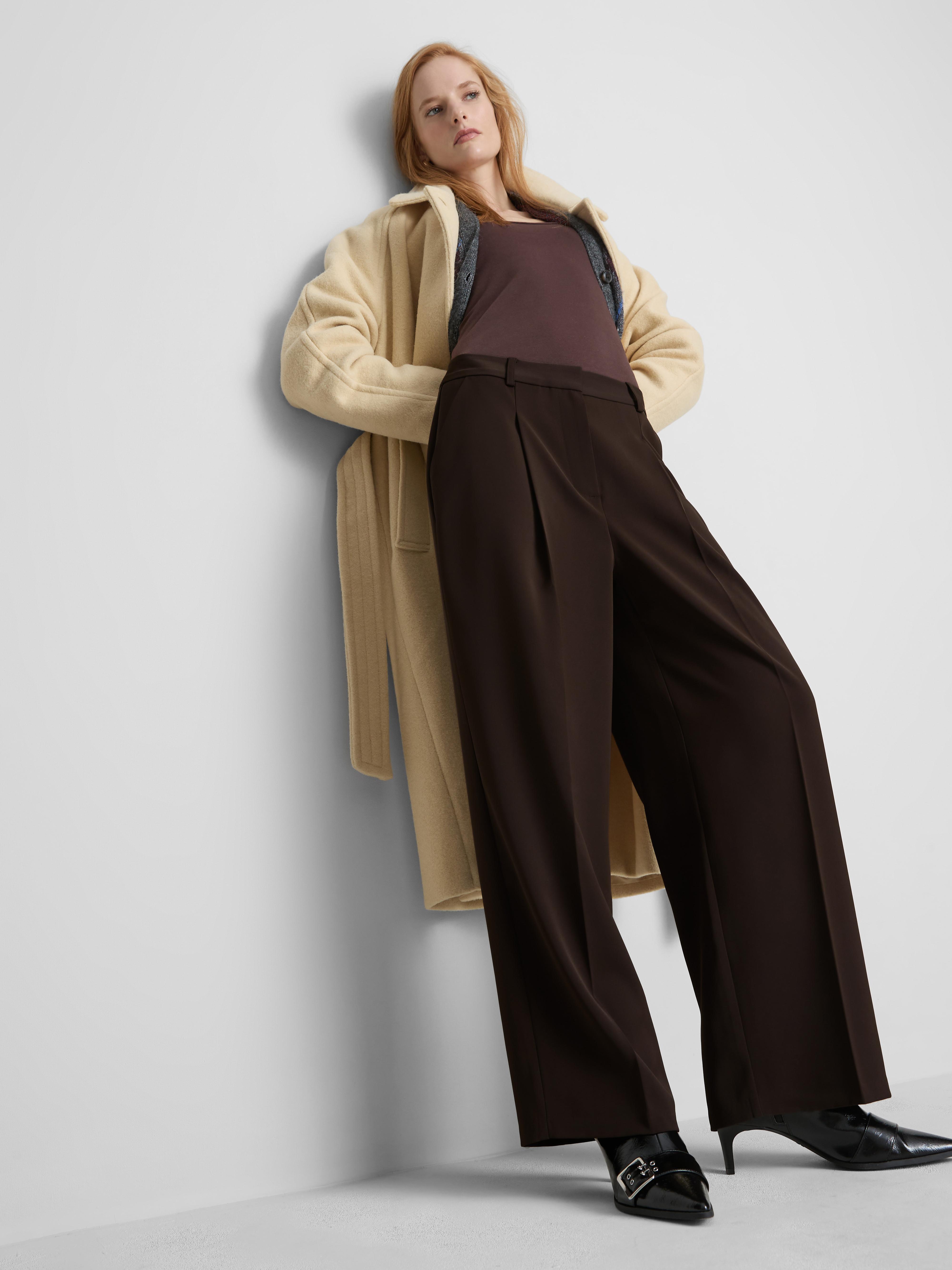 Womens Black Cigarette Ankle Grazer Trousers