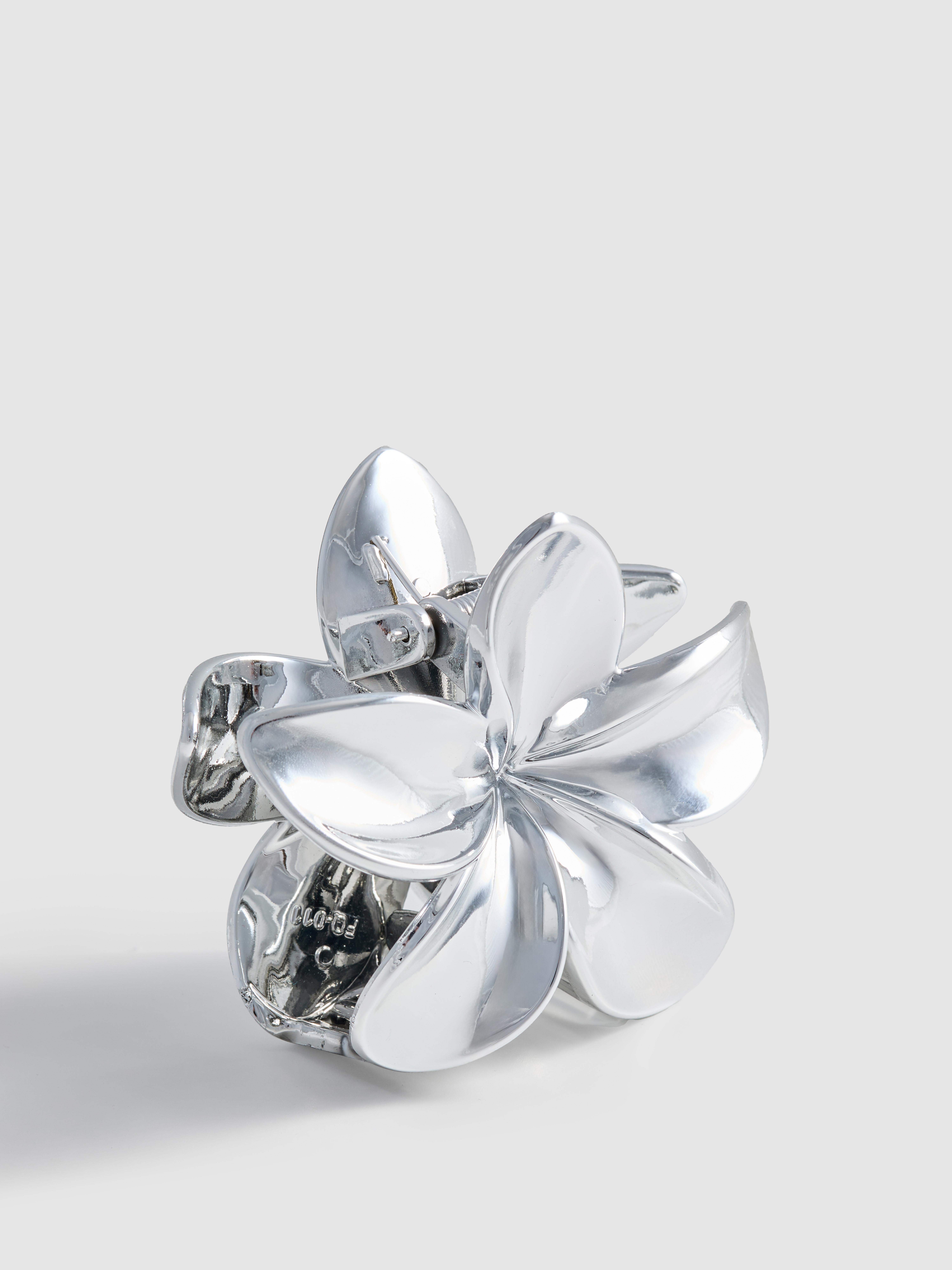 1pk Metallic Orchid Claw Clip