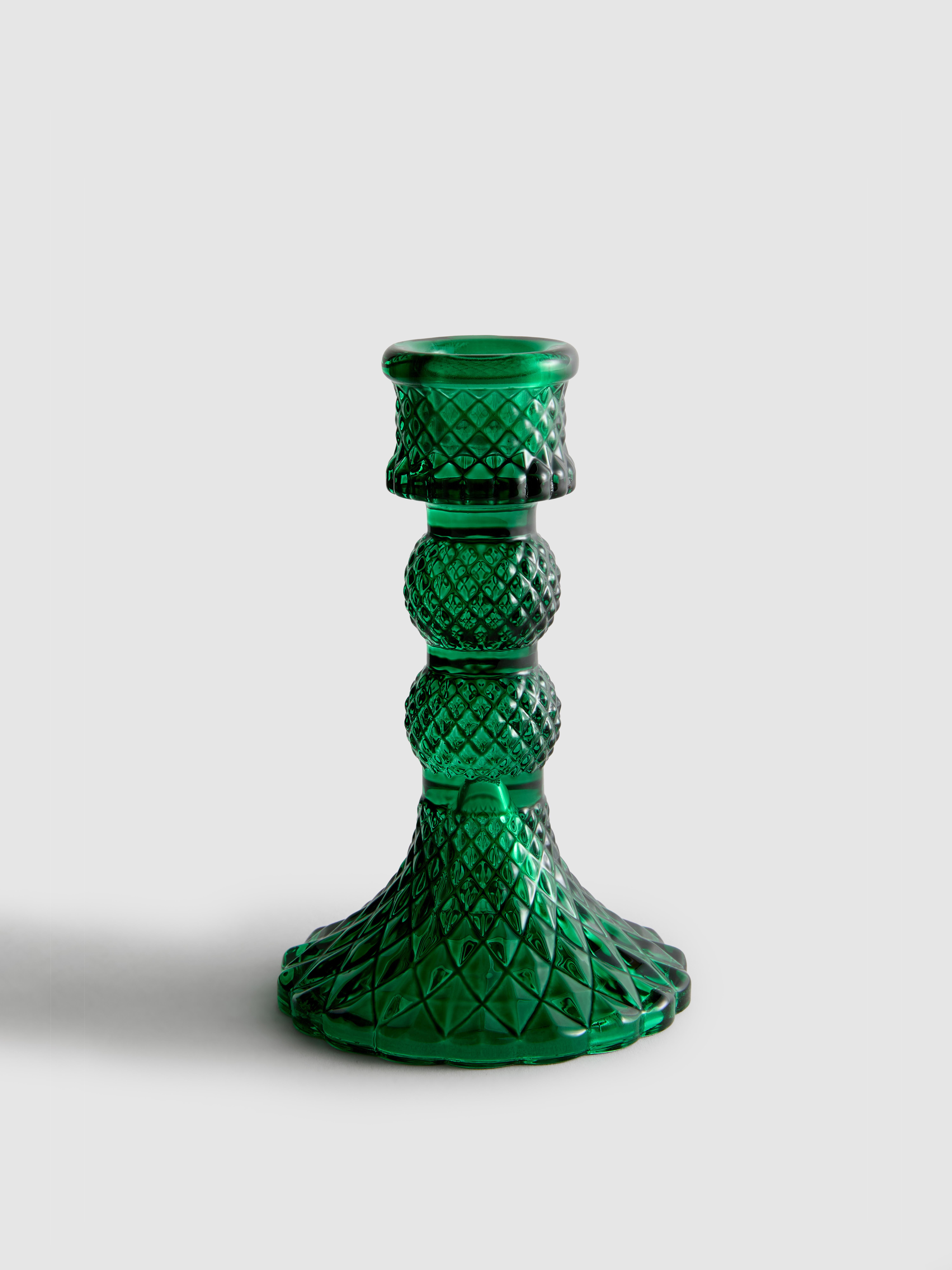 Cut Glass Candle Holder