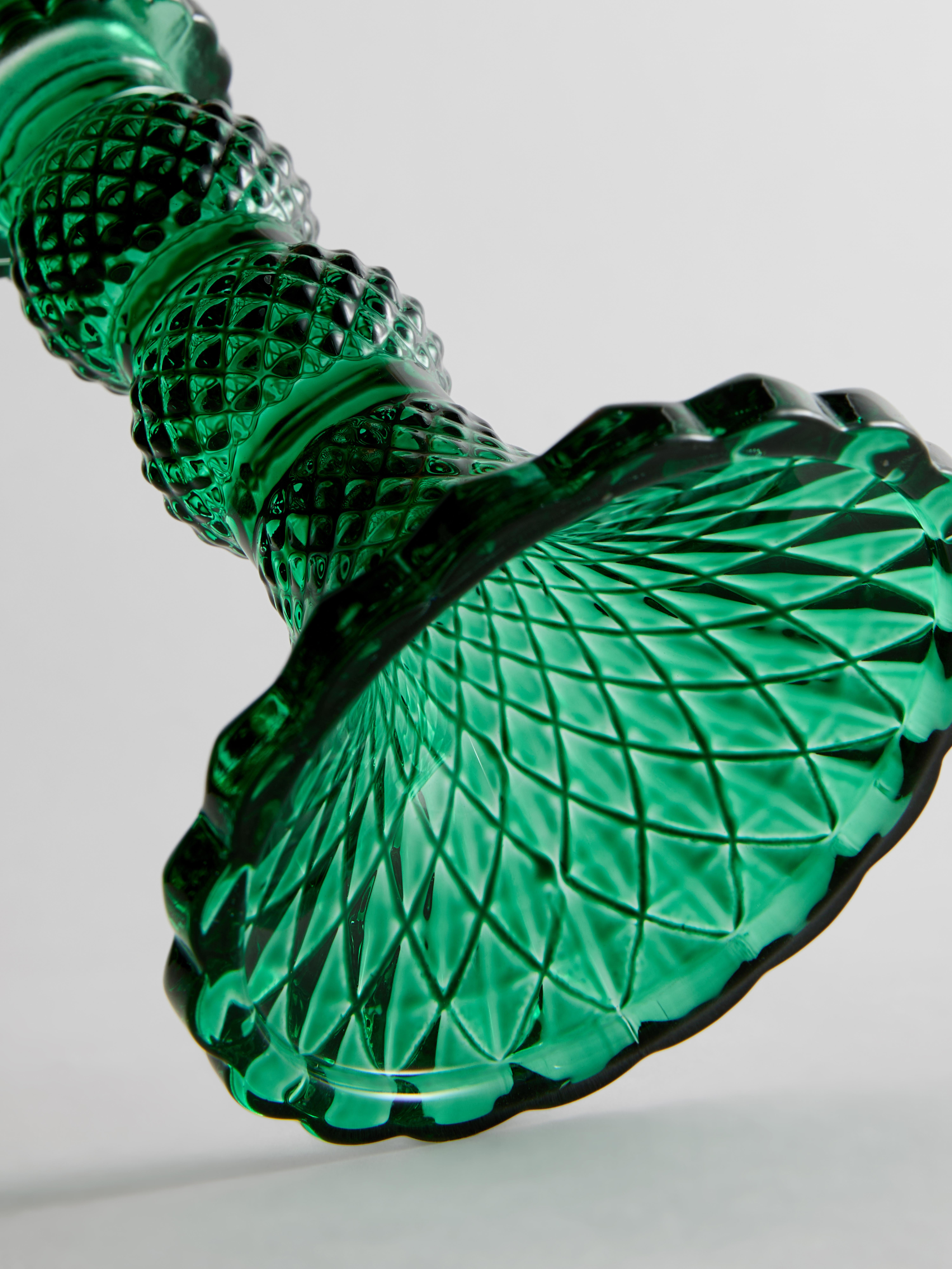 Cut Glass Candle Holder