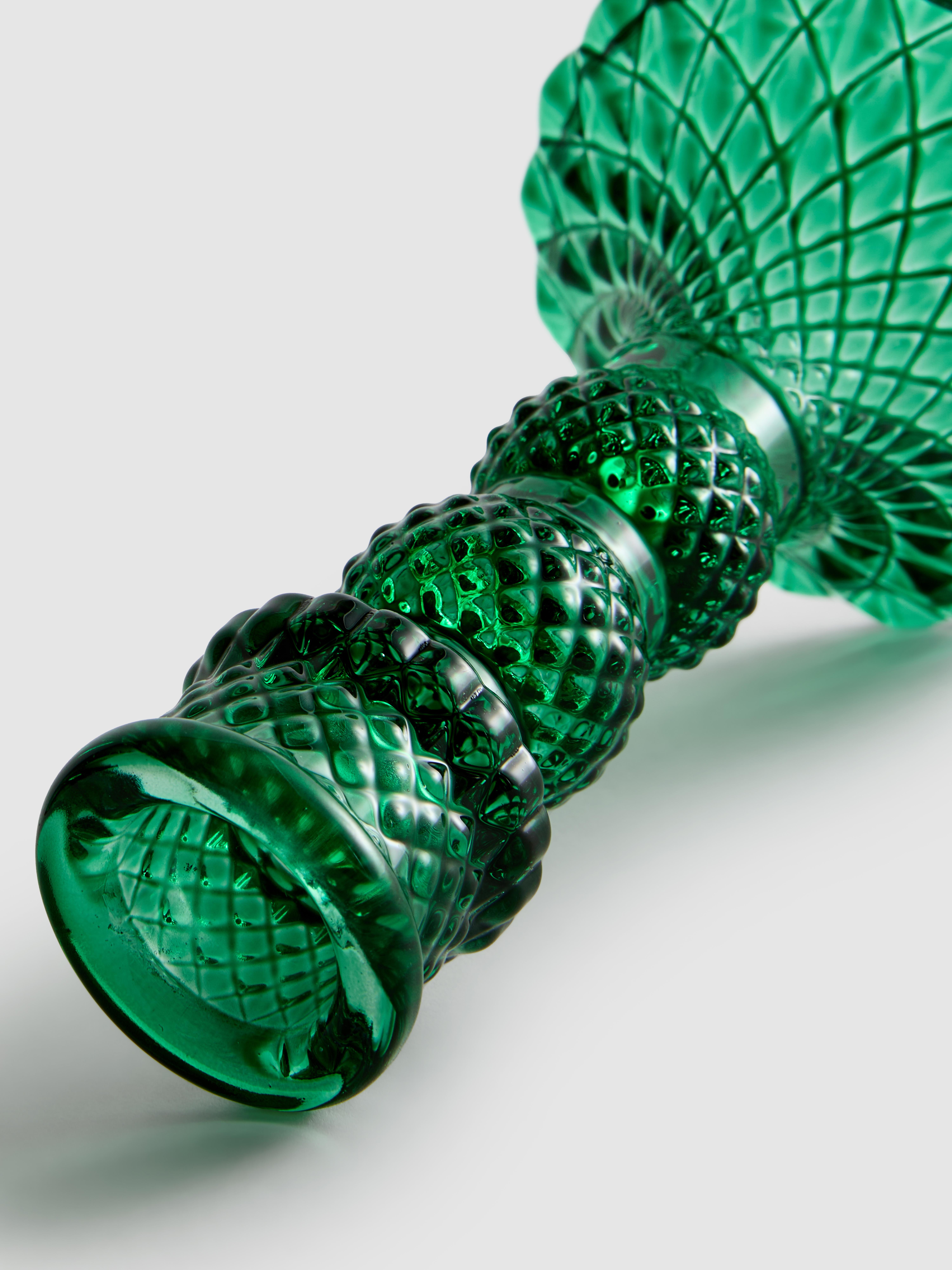 Cut Glass Candle Holder
