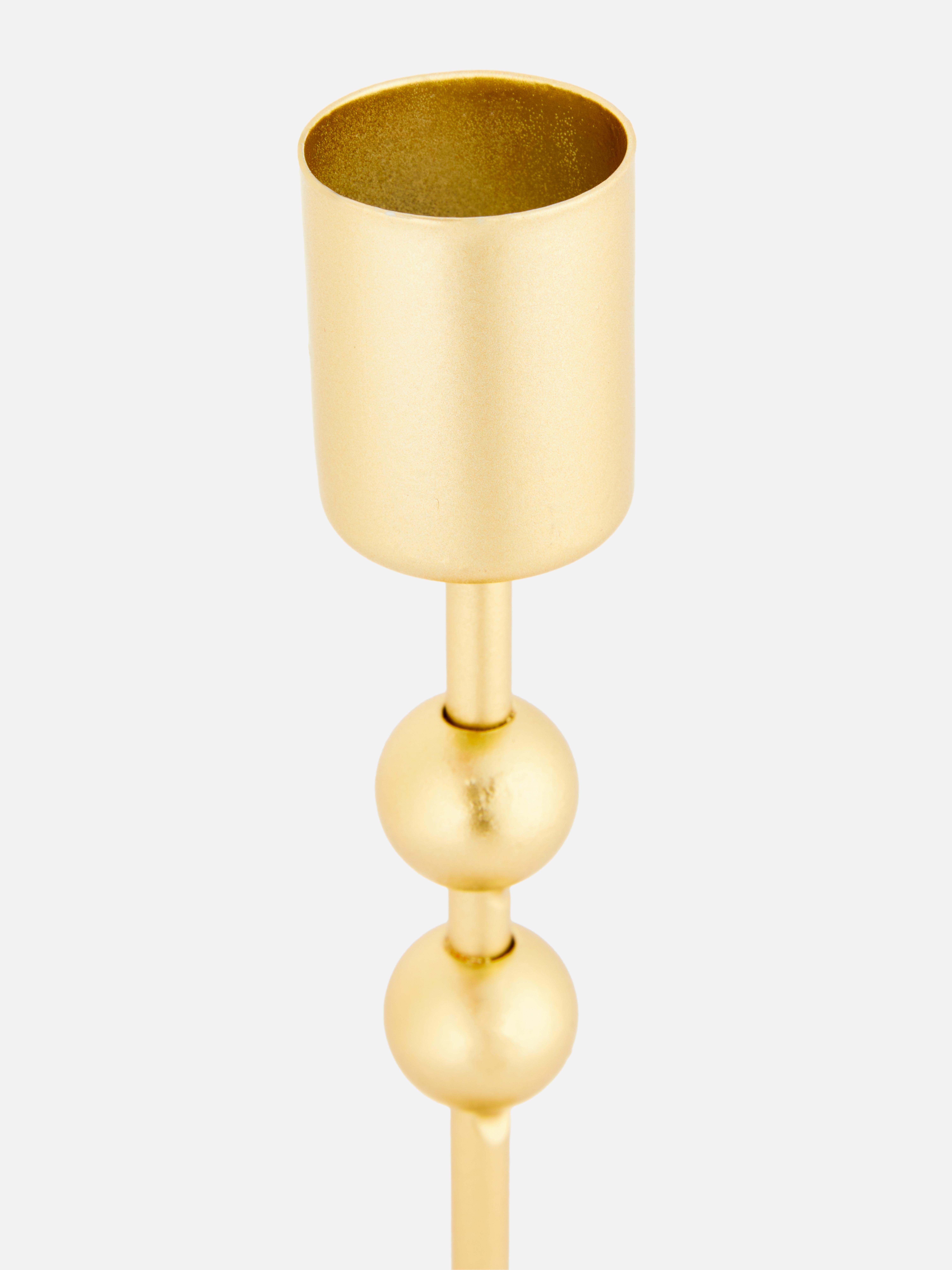 Metallic kandelaar met kralen
