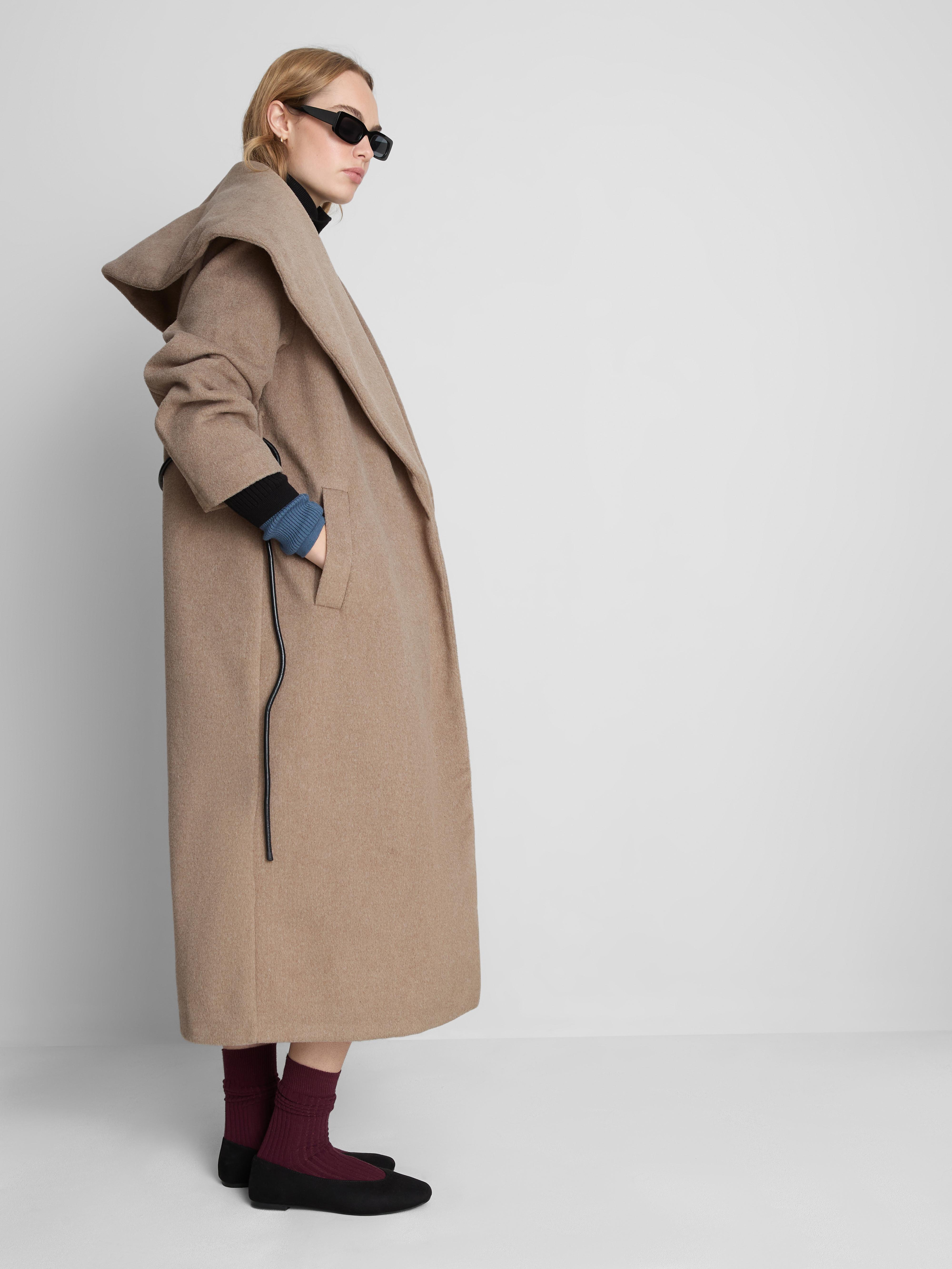 Rope Tie Longline Fallaway Coat