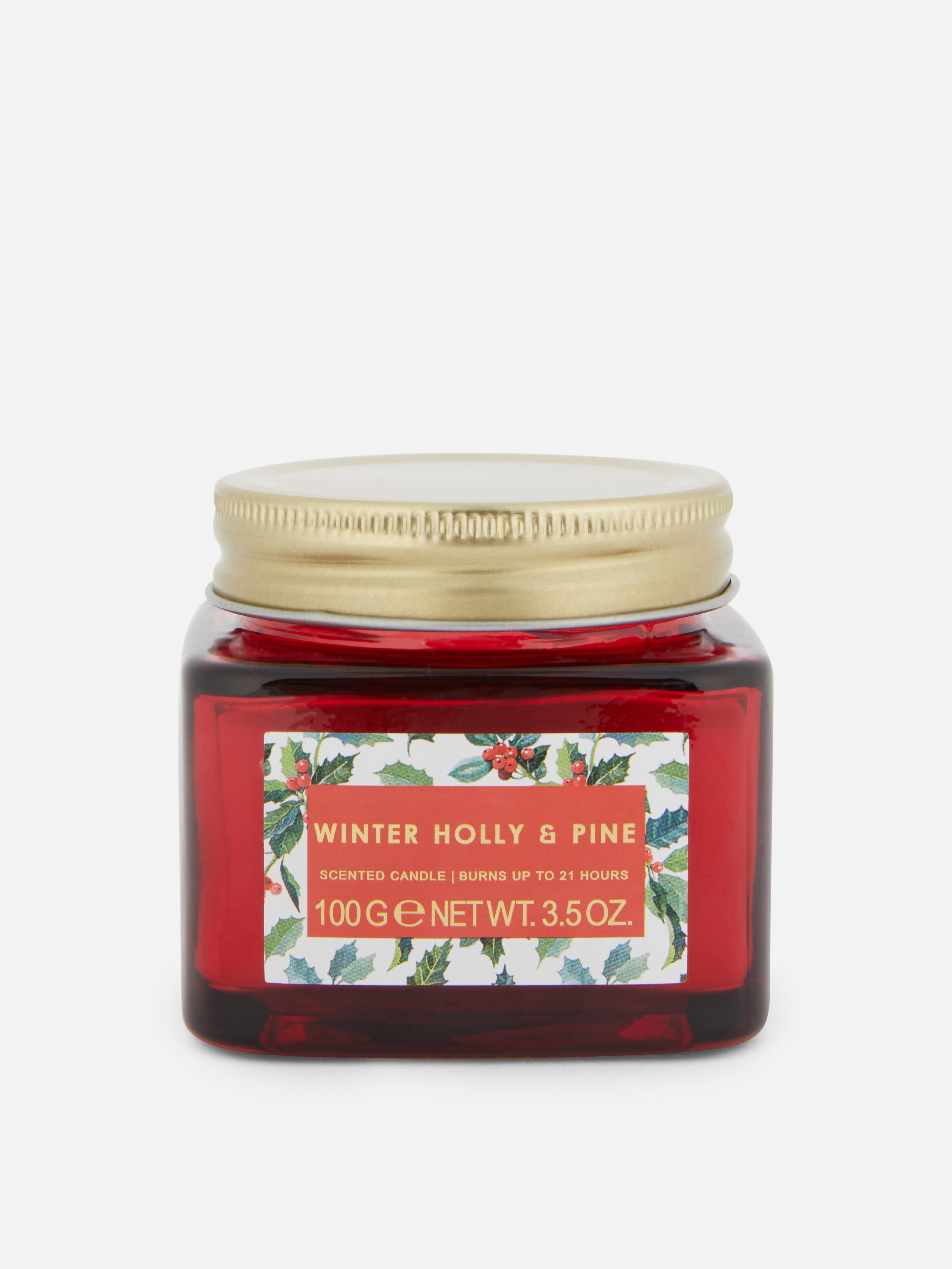 Bougie parfumée dans un pot en verre
