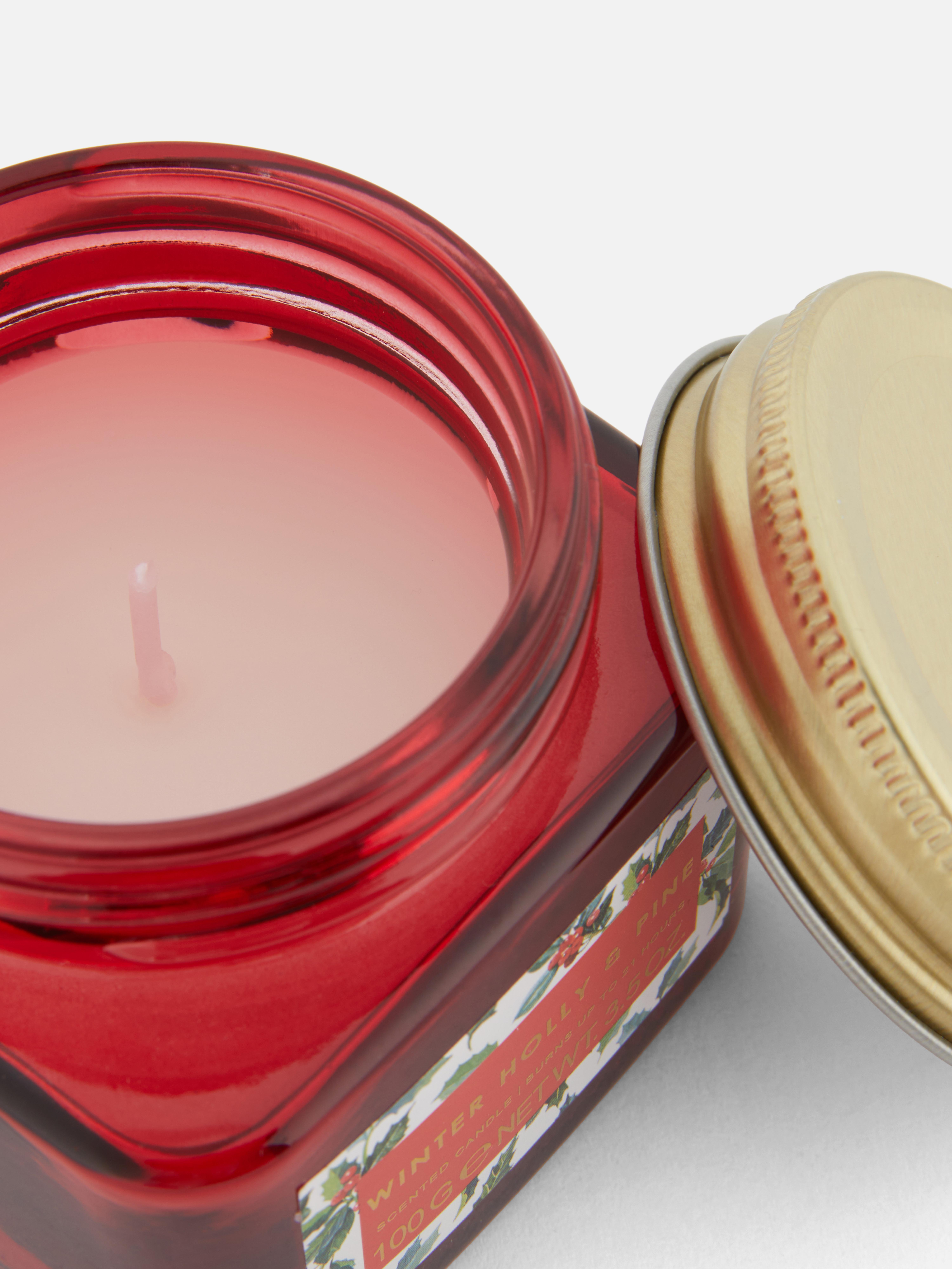Bougie parfumée dans un pot en verre