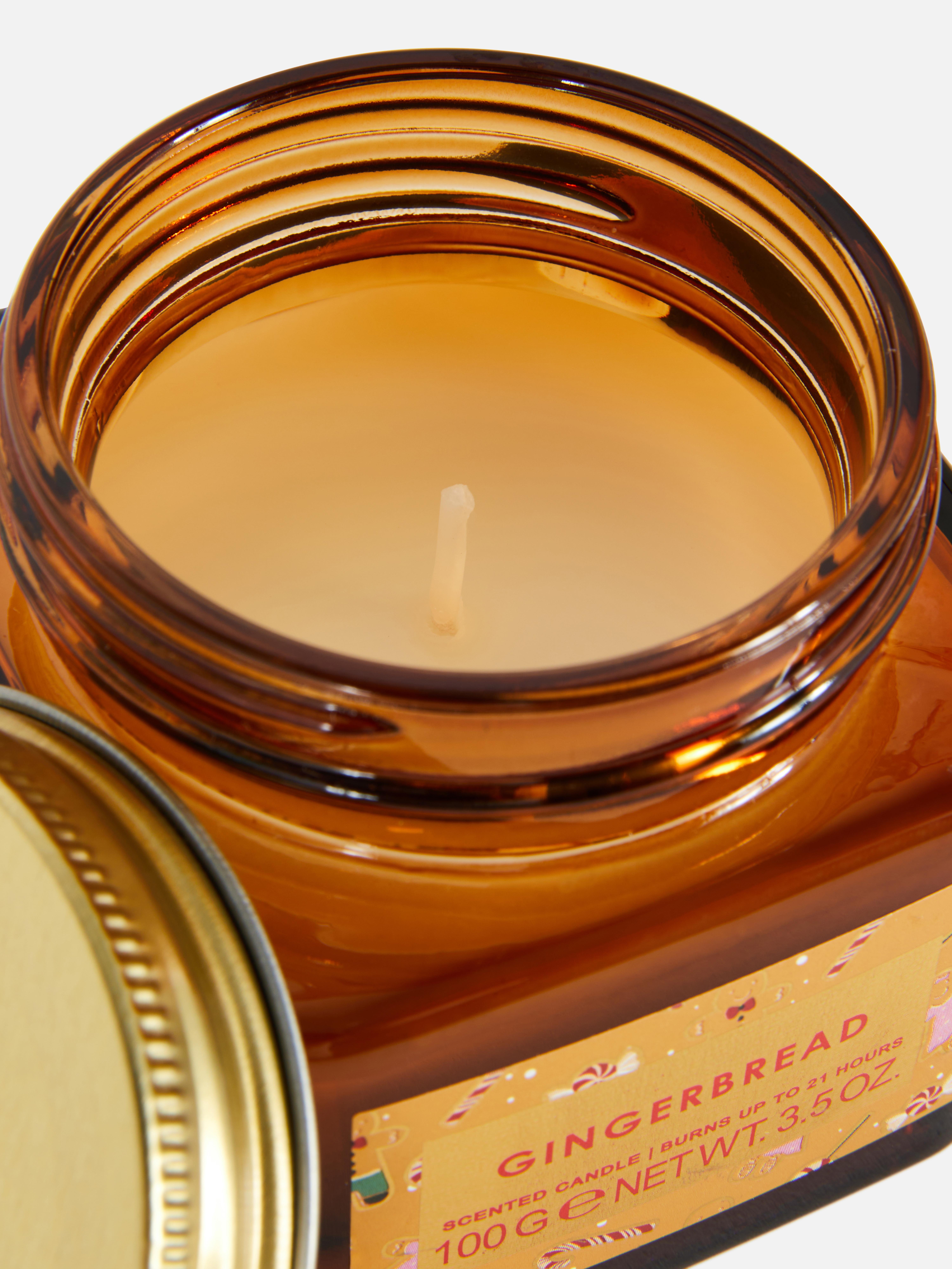 Bougie parfumée dans un pot en verre