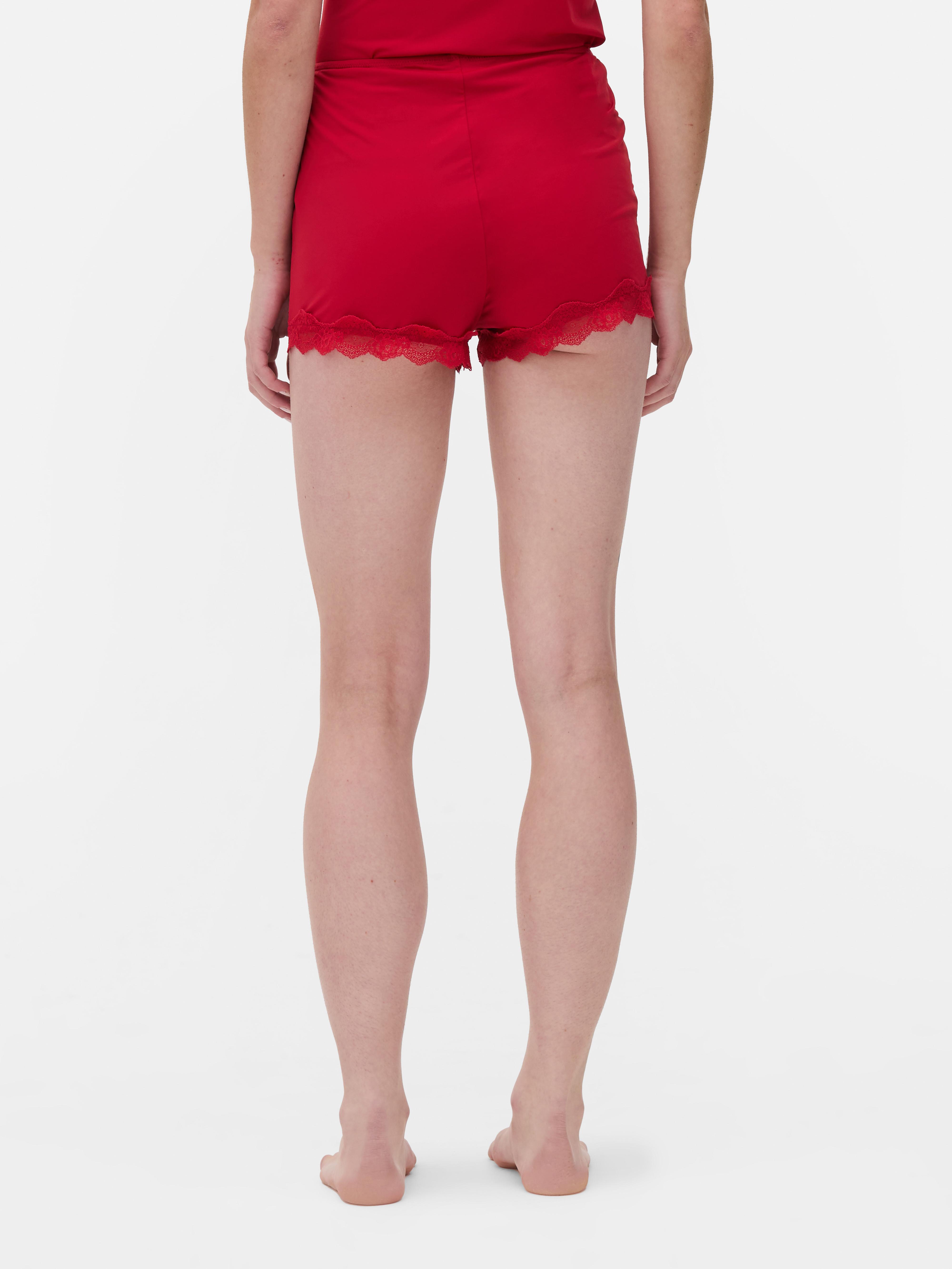 Slinky Lace Trim Shorts