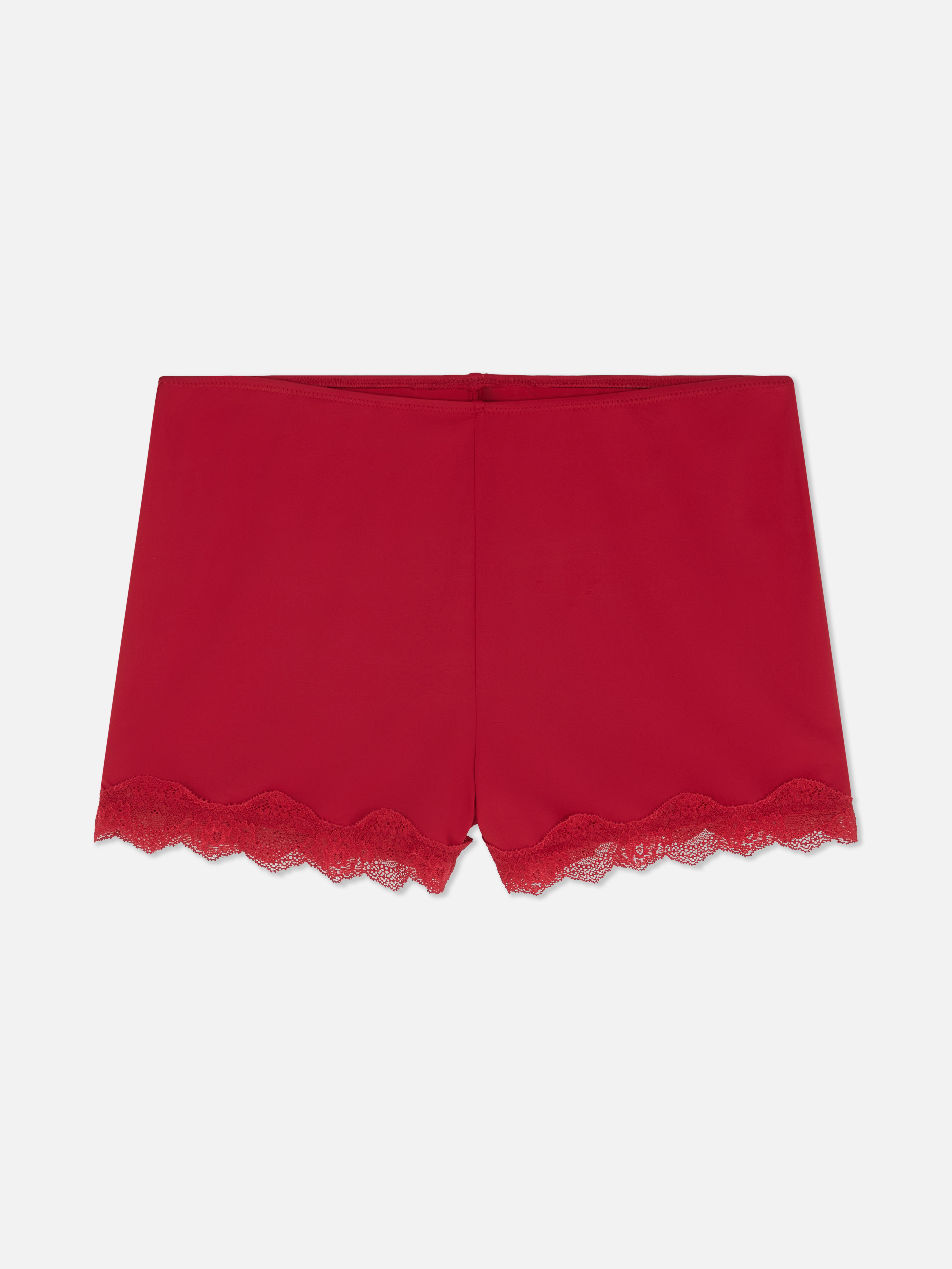 Slinky Lace Trim Shorts