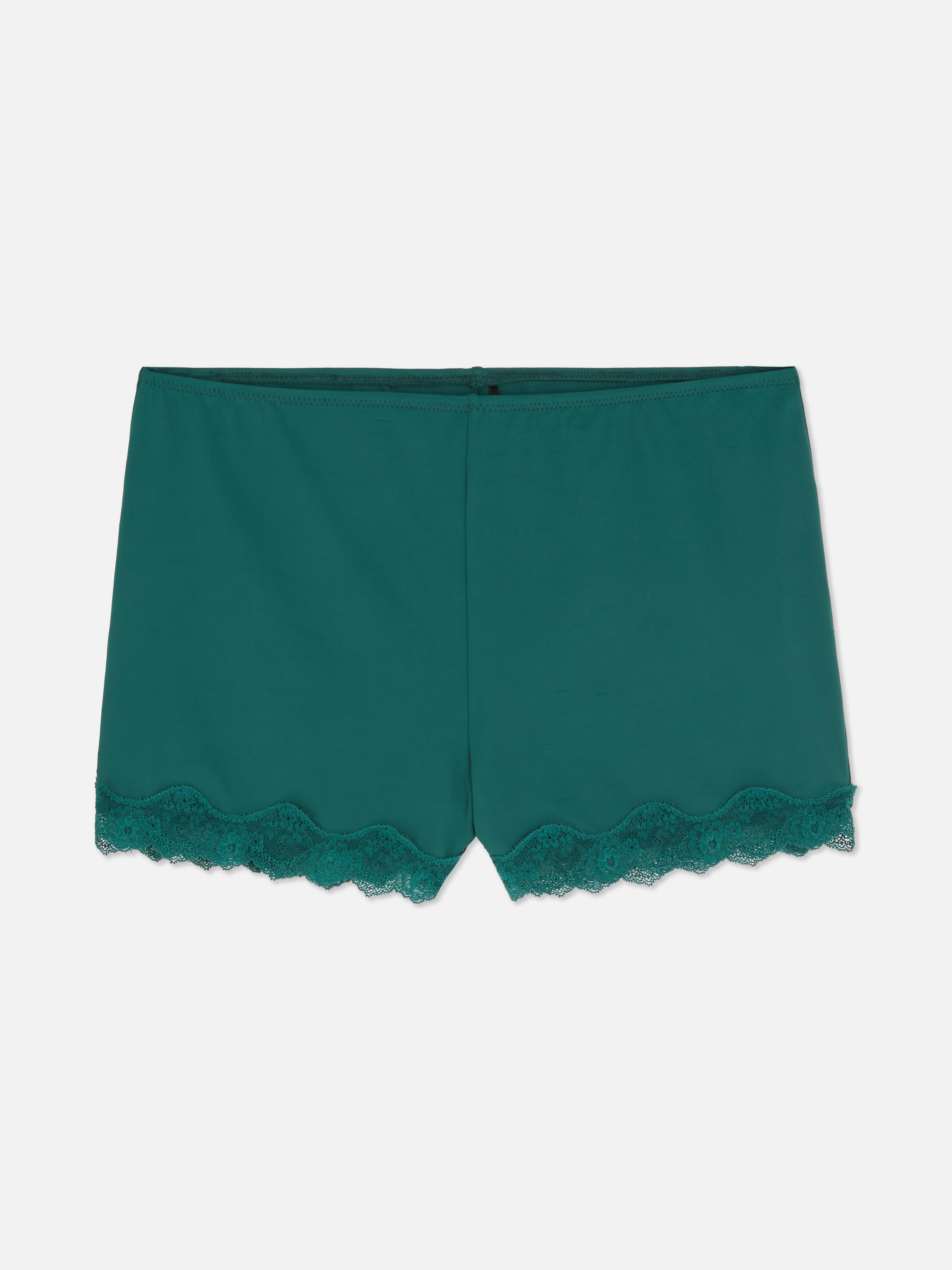 Slinky Lace Trim Shorts