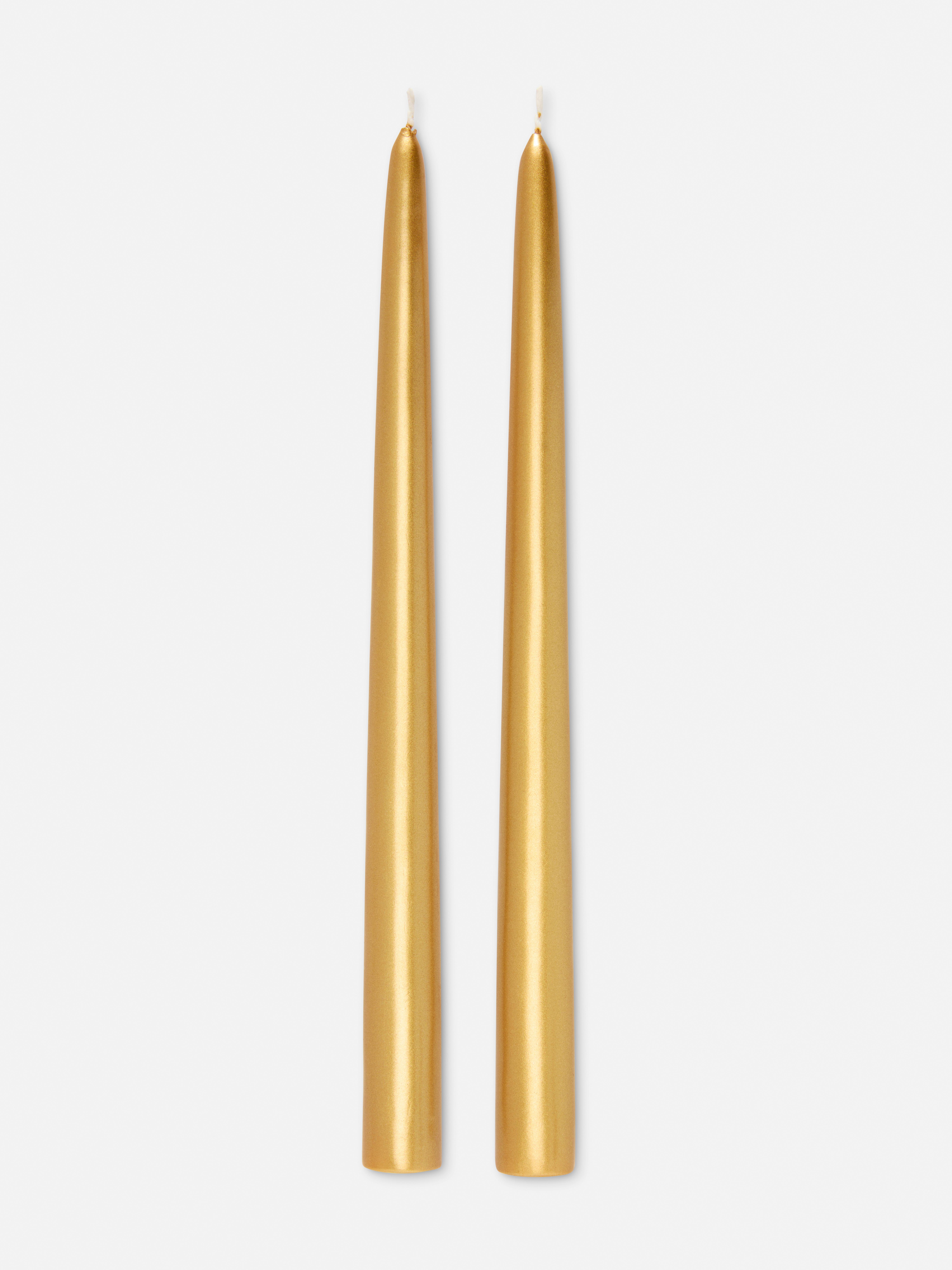 Velas de candelabro metalizadas
