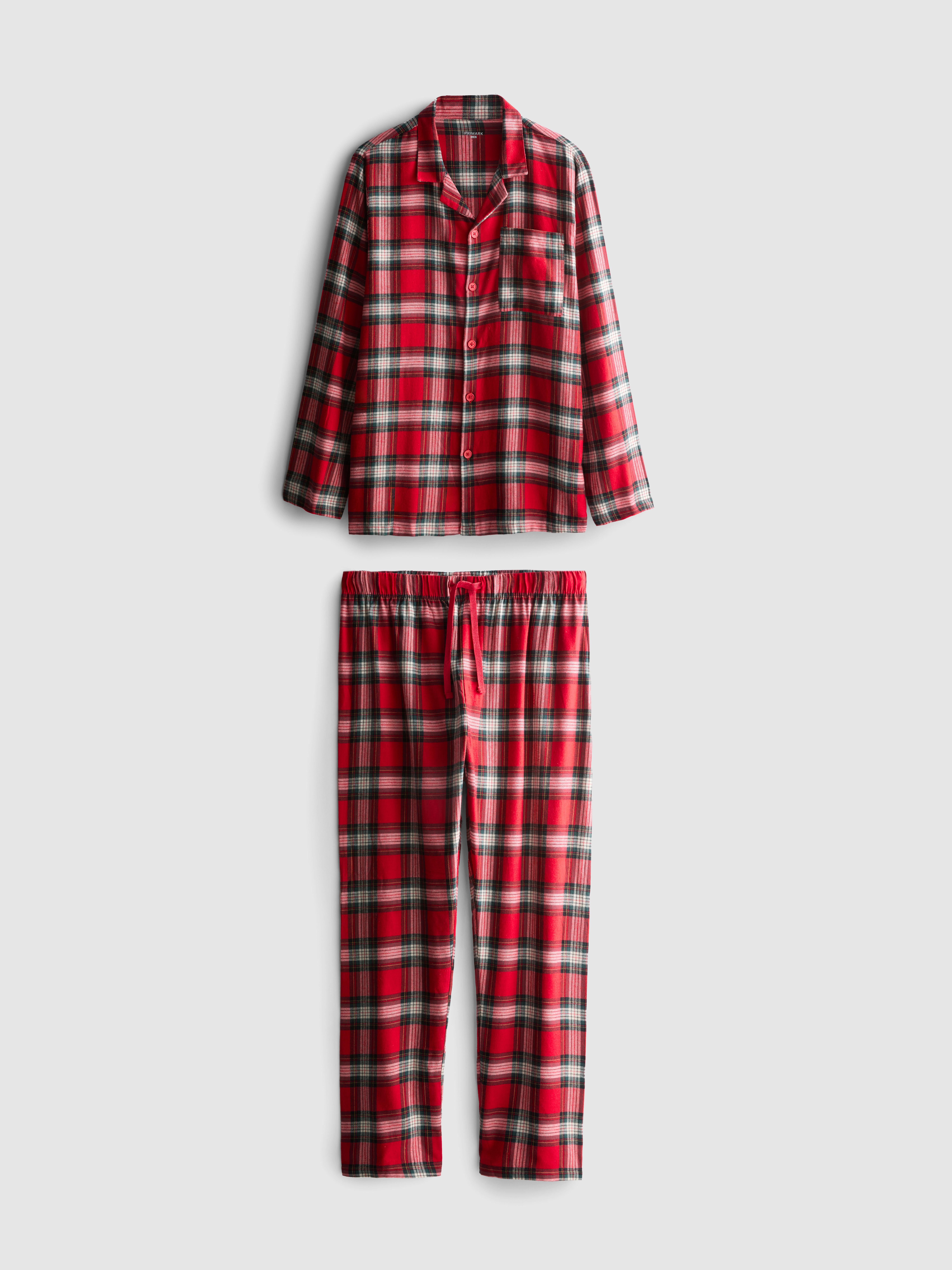 Men's  Red Check Family Christmas Pyjamas