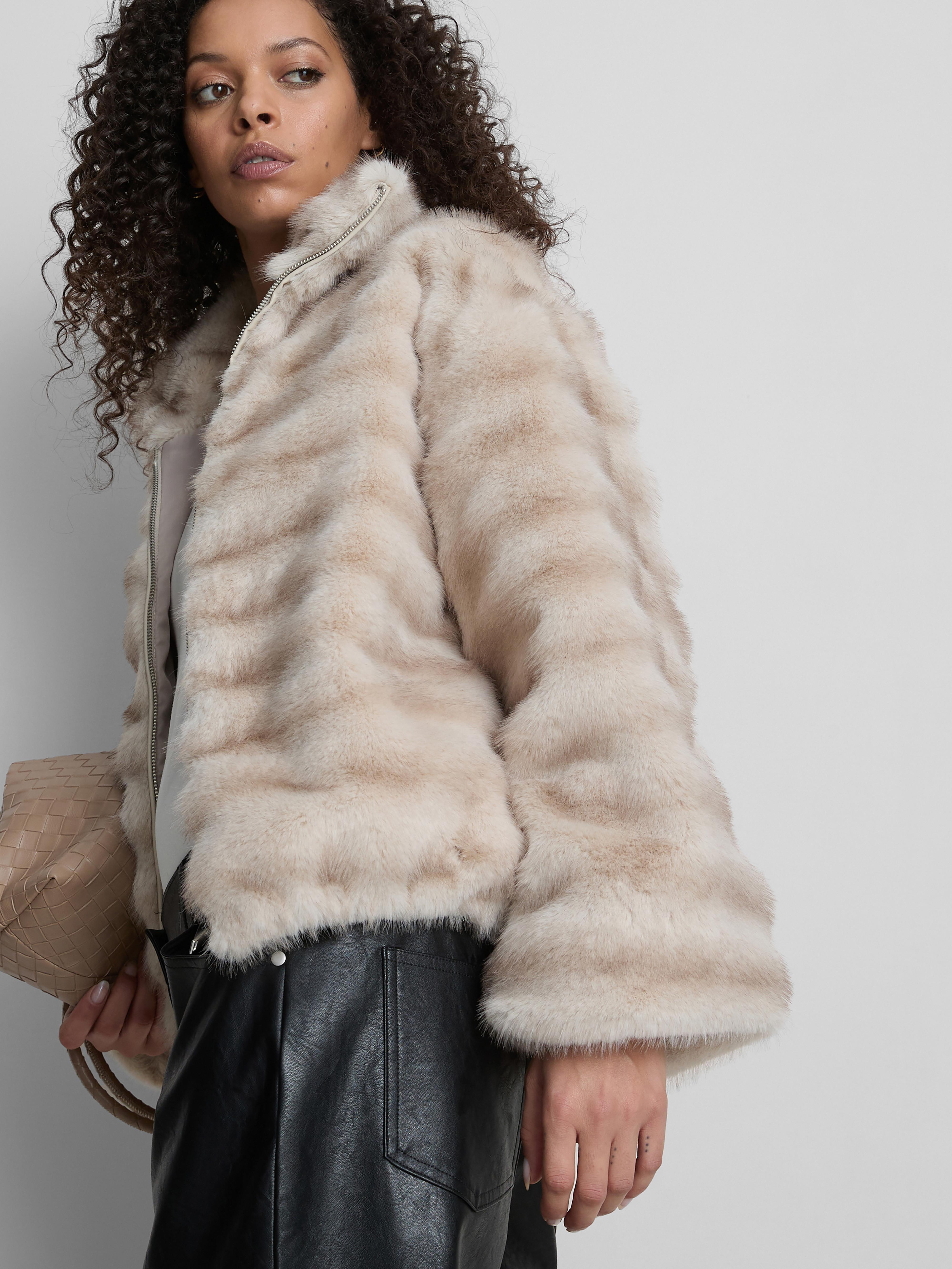 Faux Fur Bomber Jacket
