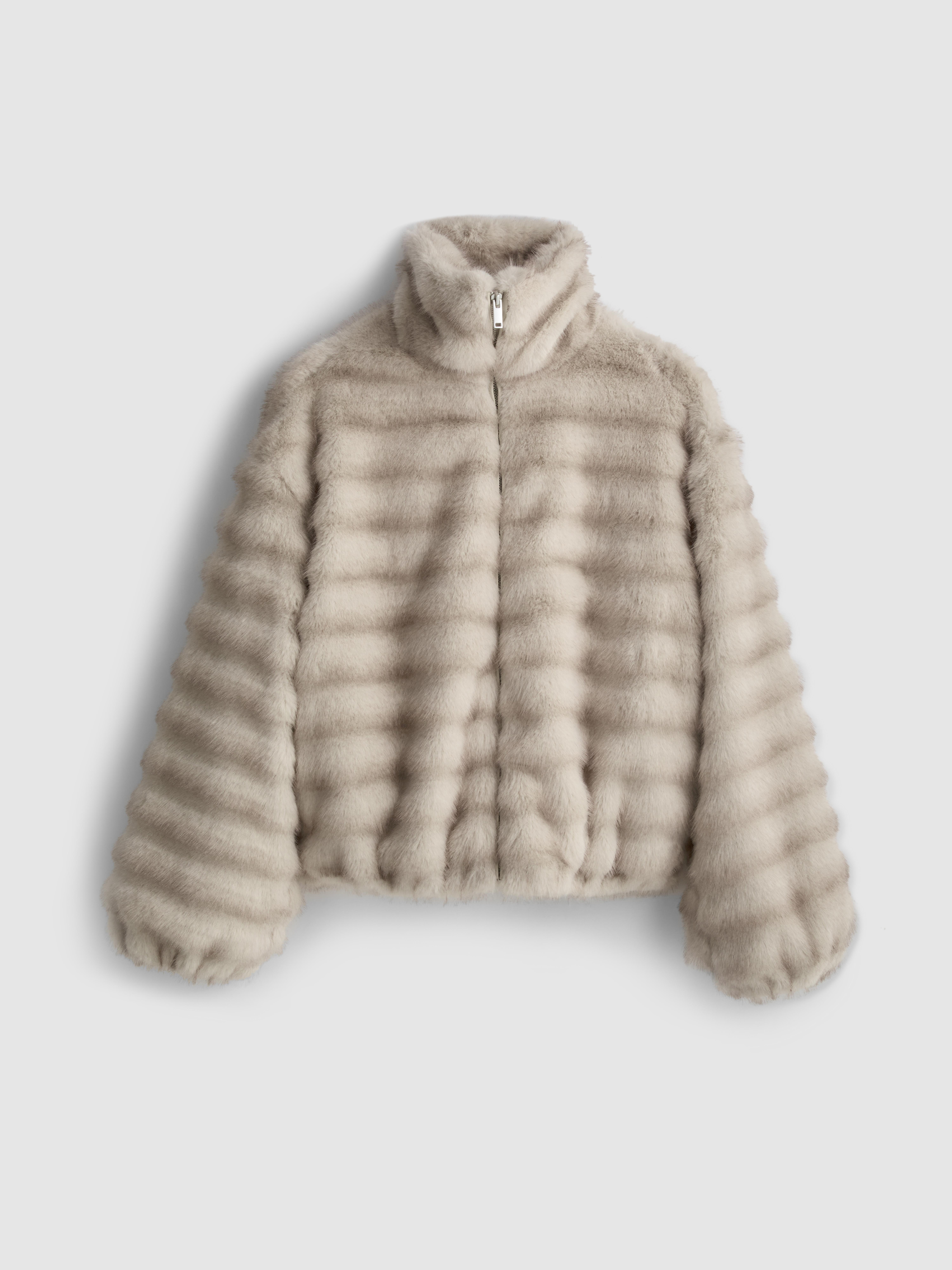 Faux Fur Bomber Jacket