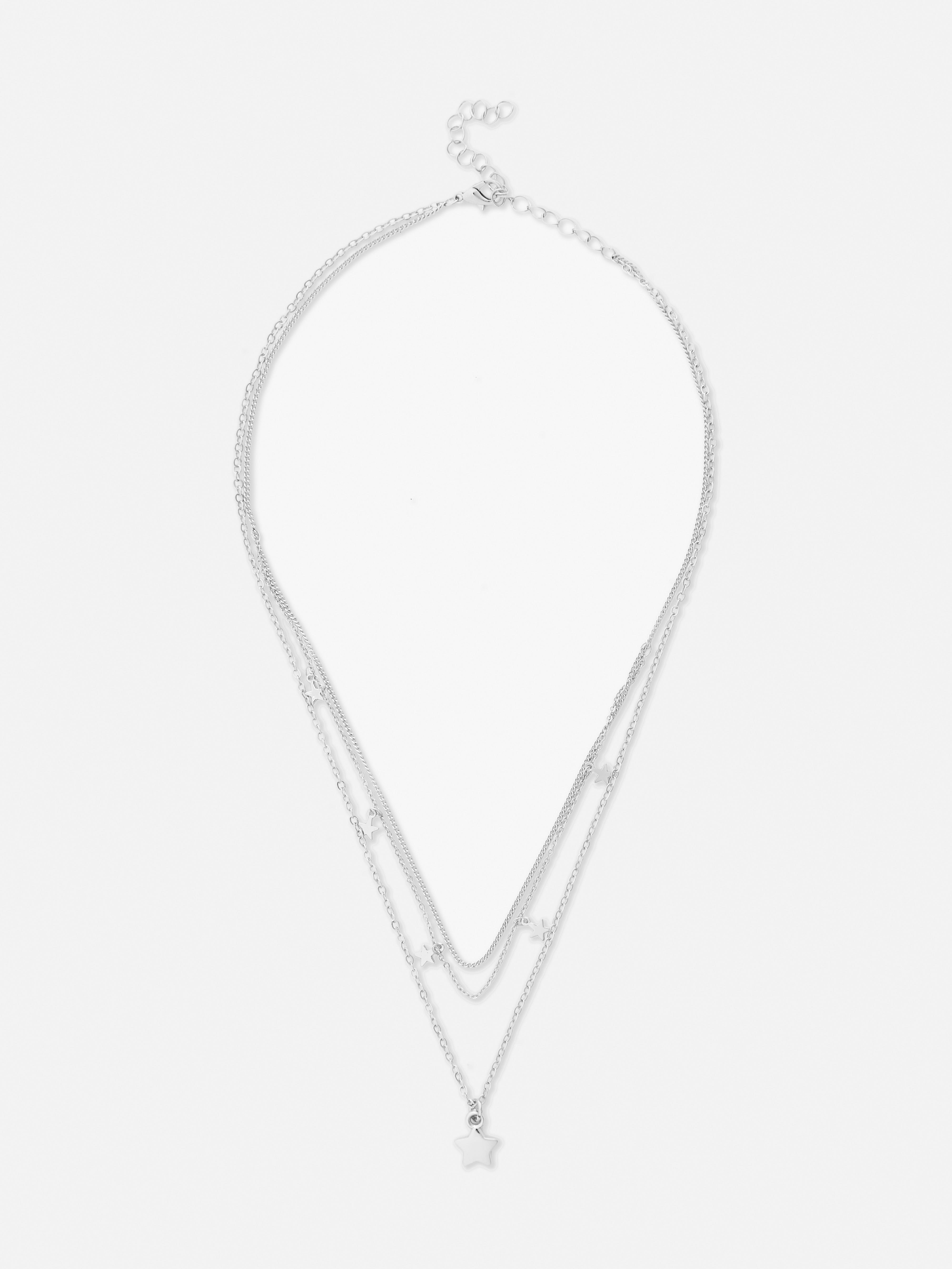 Three Chain Star Necklace