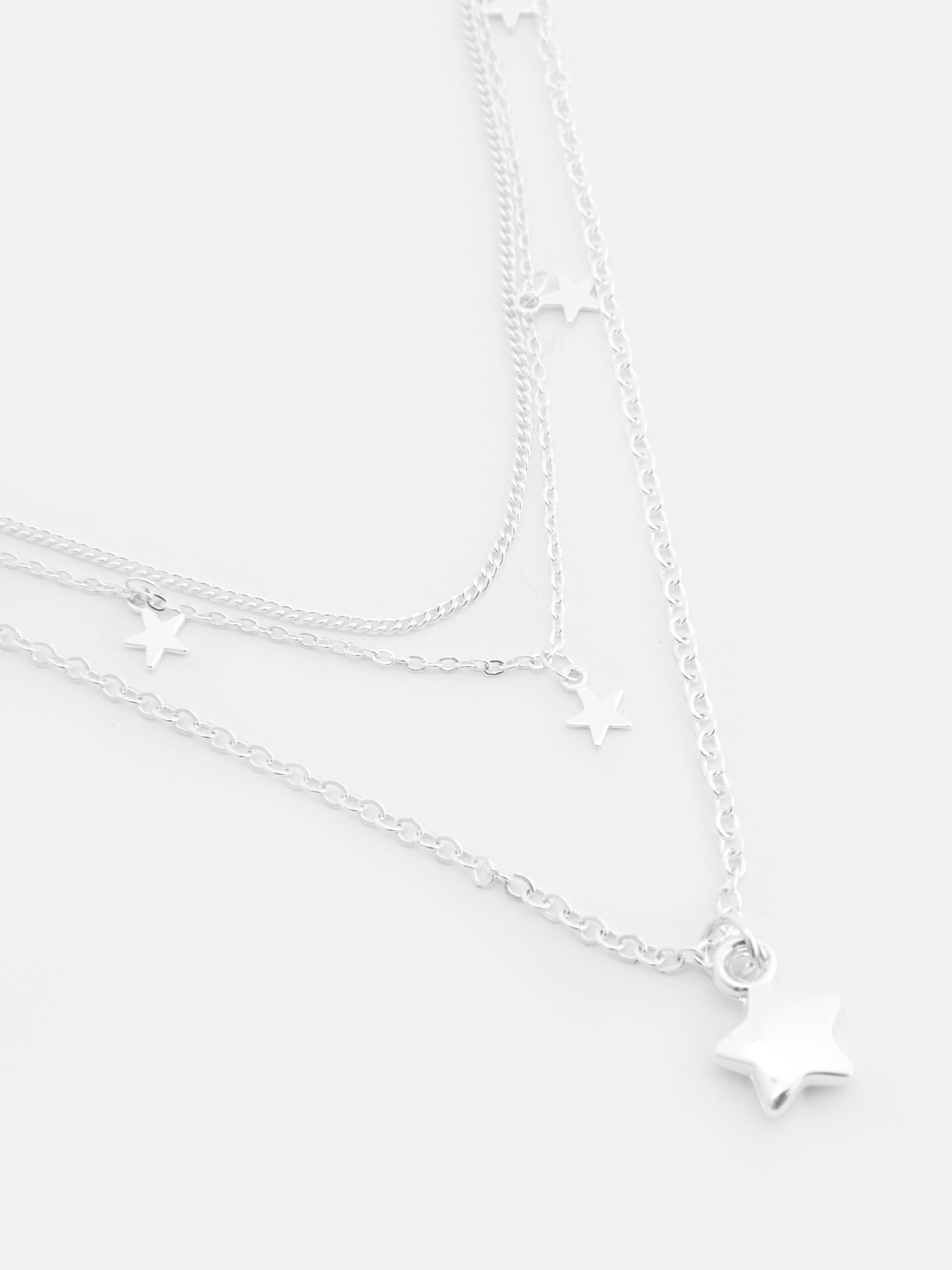 Three Chain Star Necklace