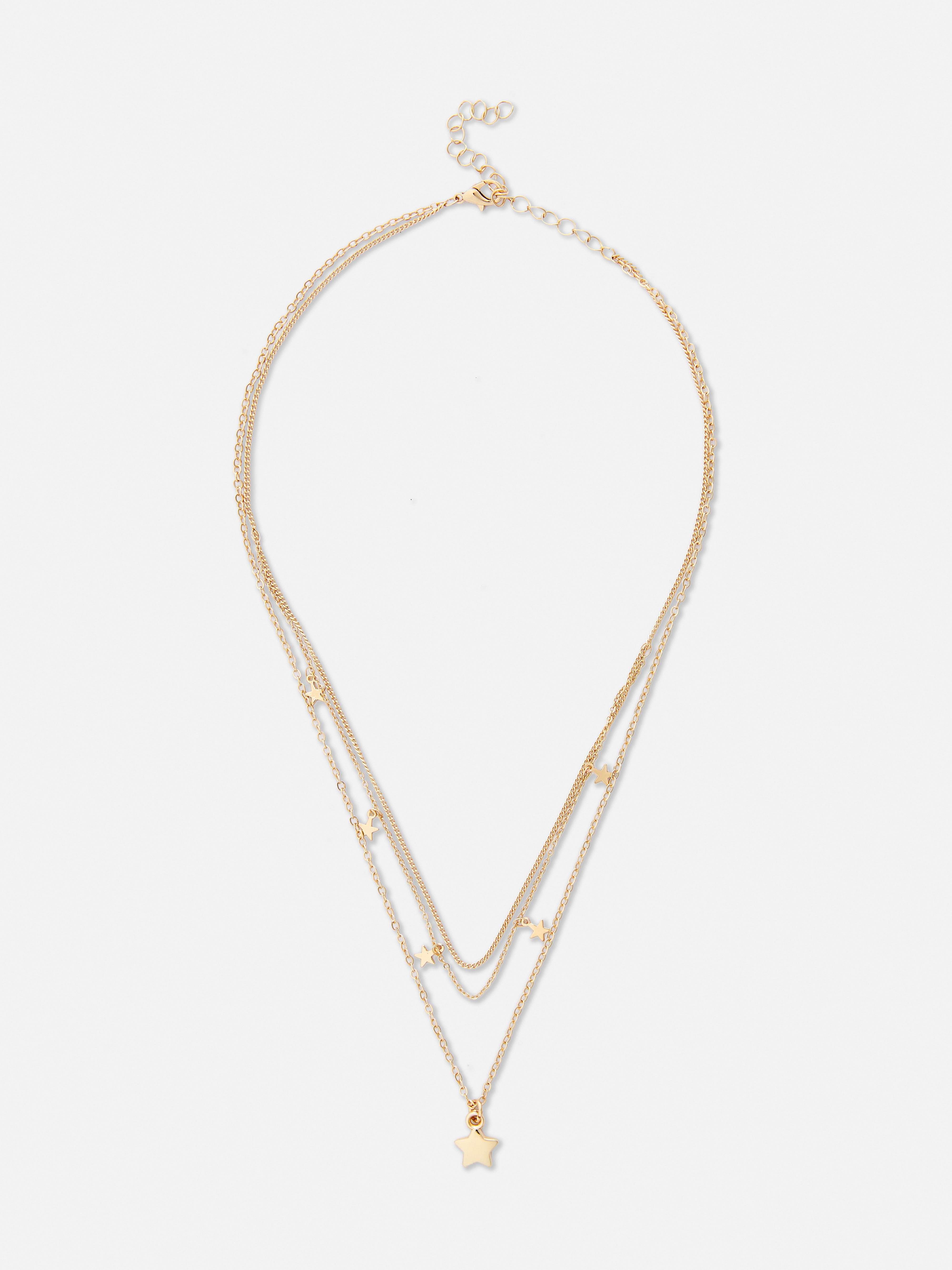 Three Chain Star Necklace