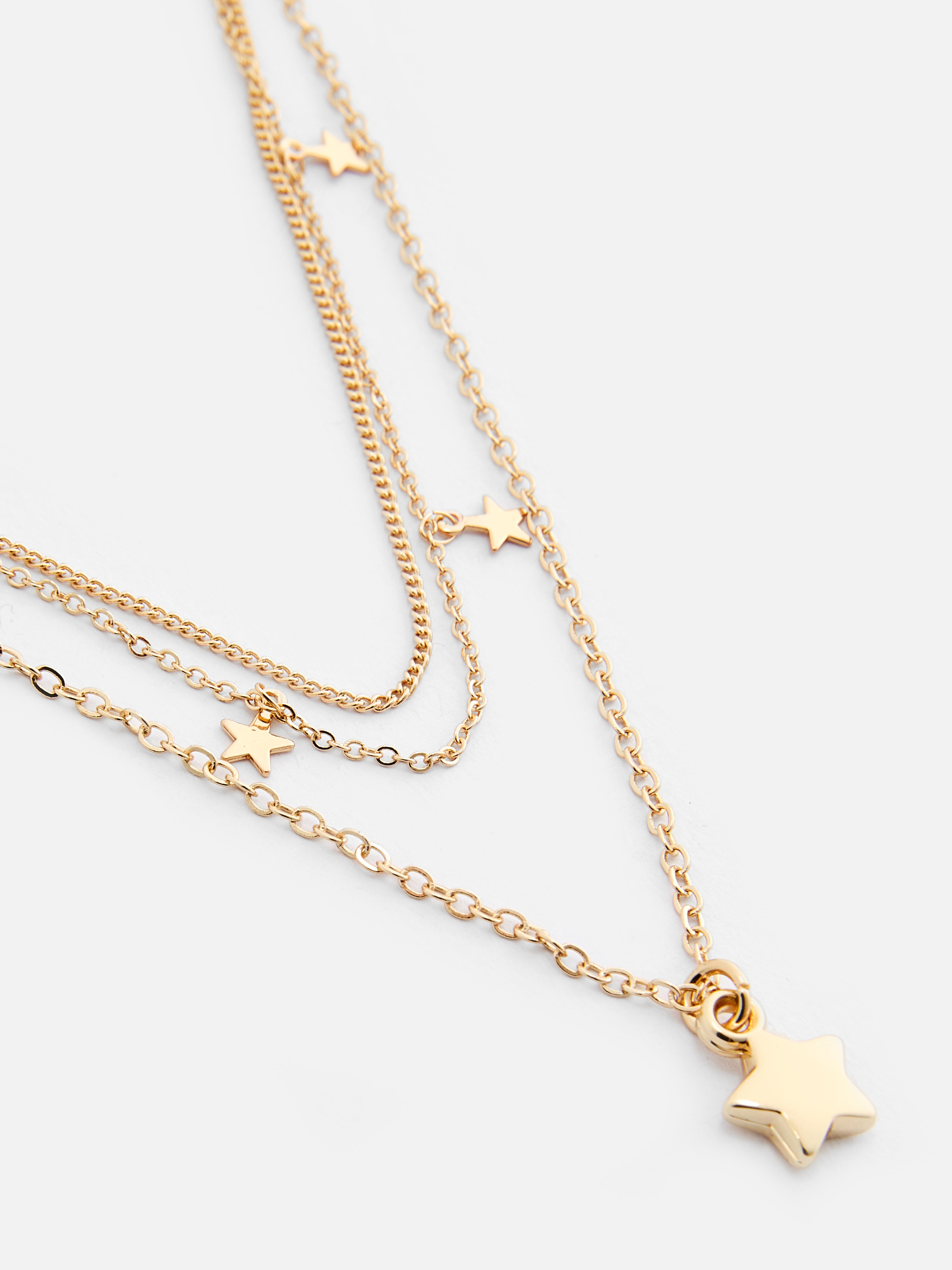 Three Chain Star Necklace