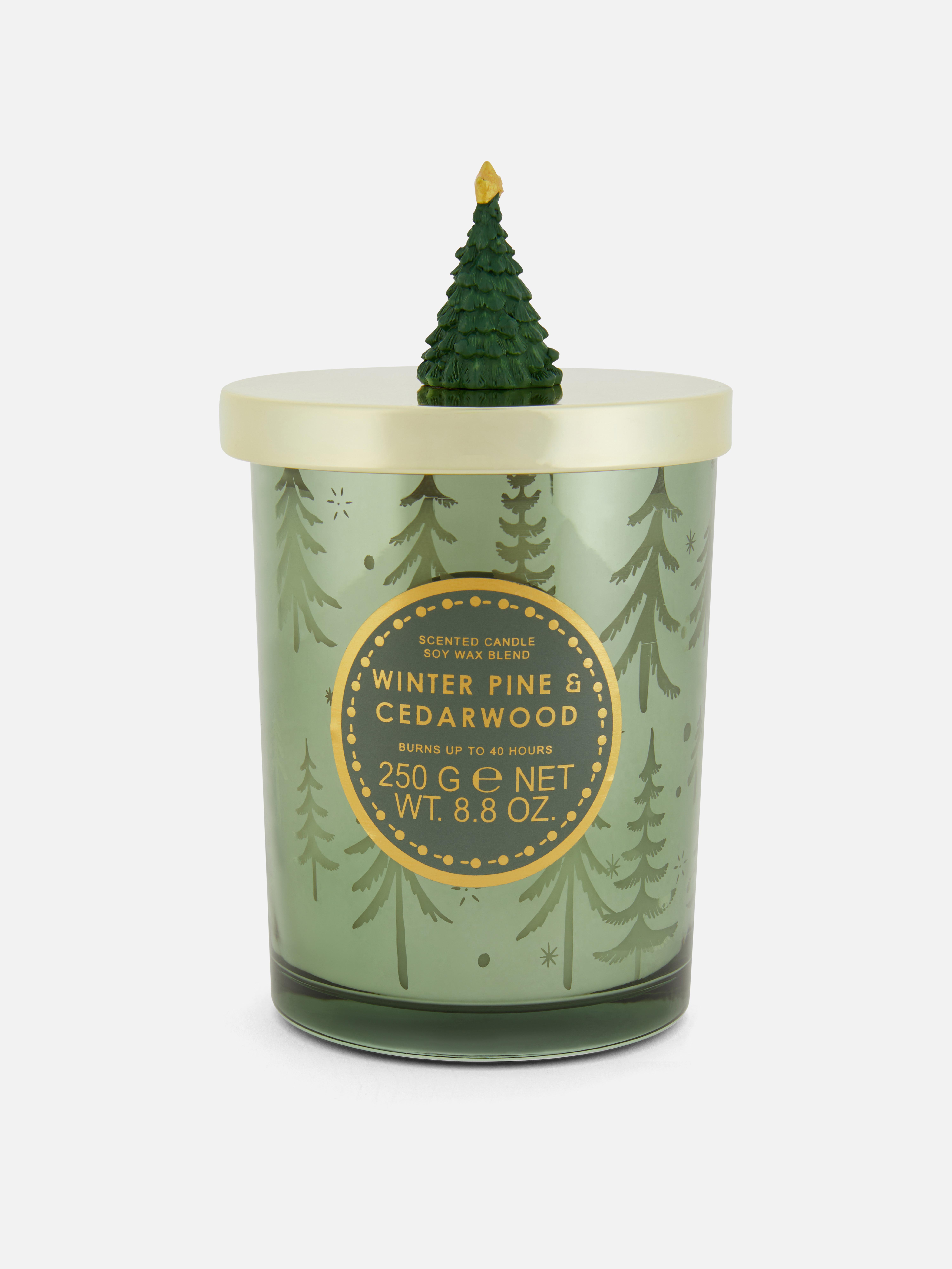 Festive Scented Candle In Lidded Jar Dark Green