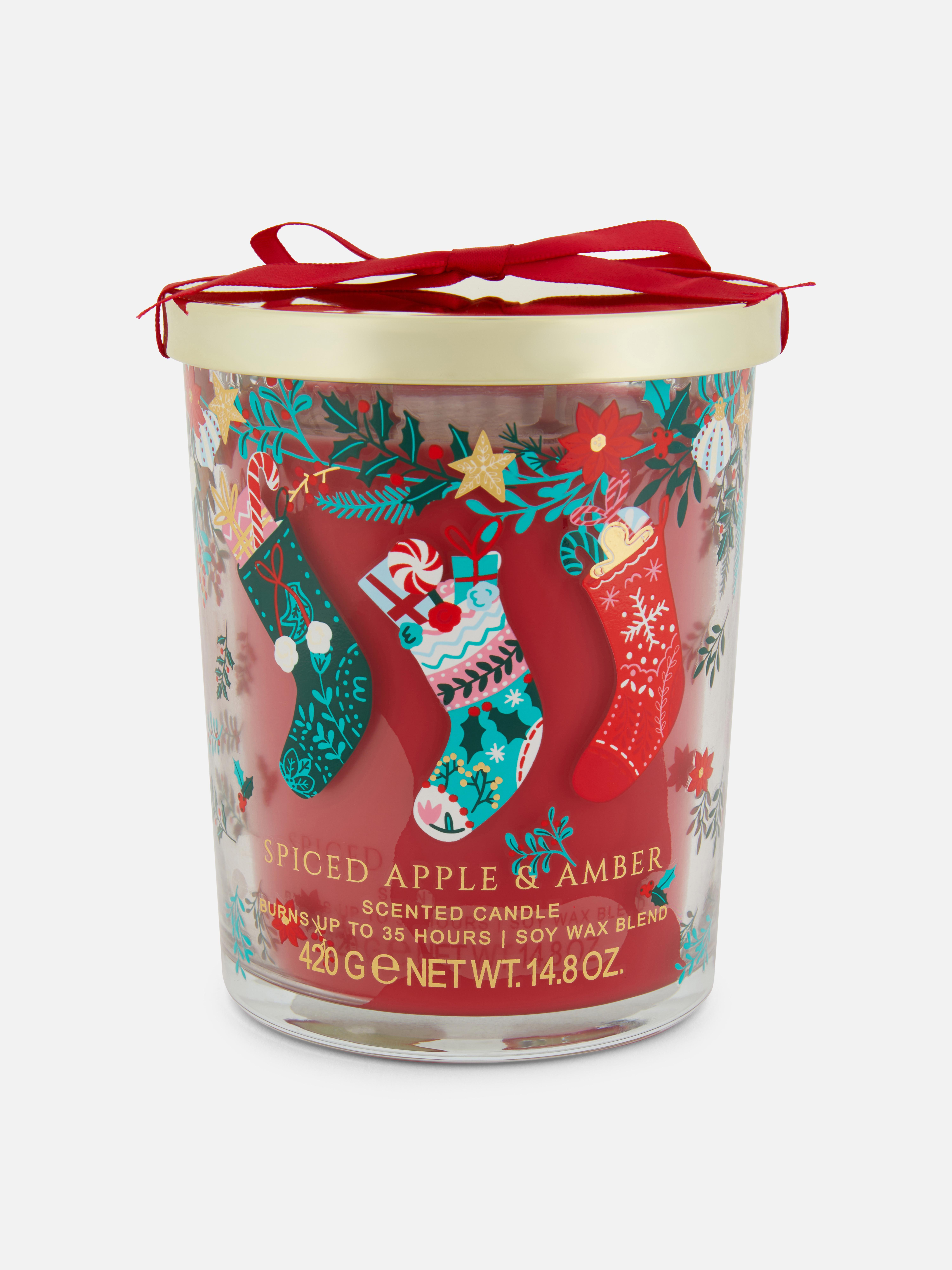 Large Scented Candle In Lidded Jar Red