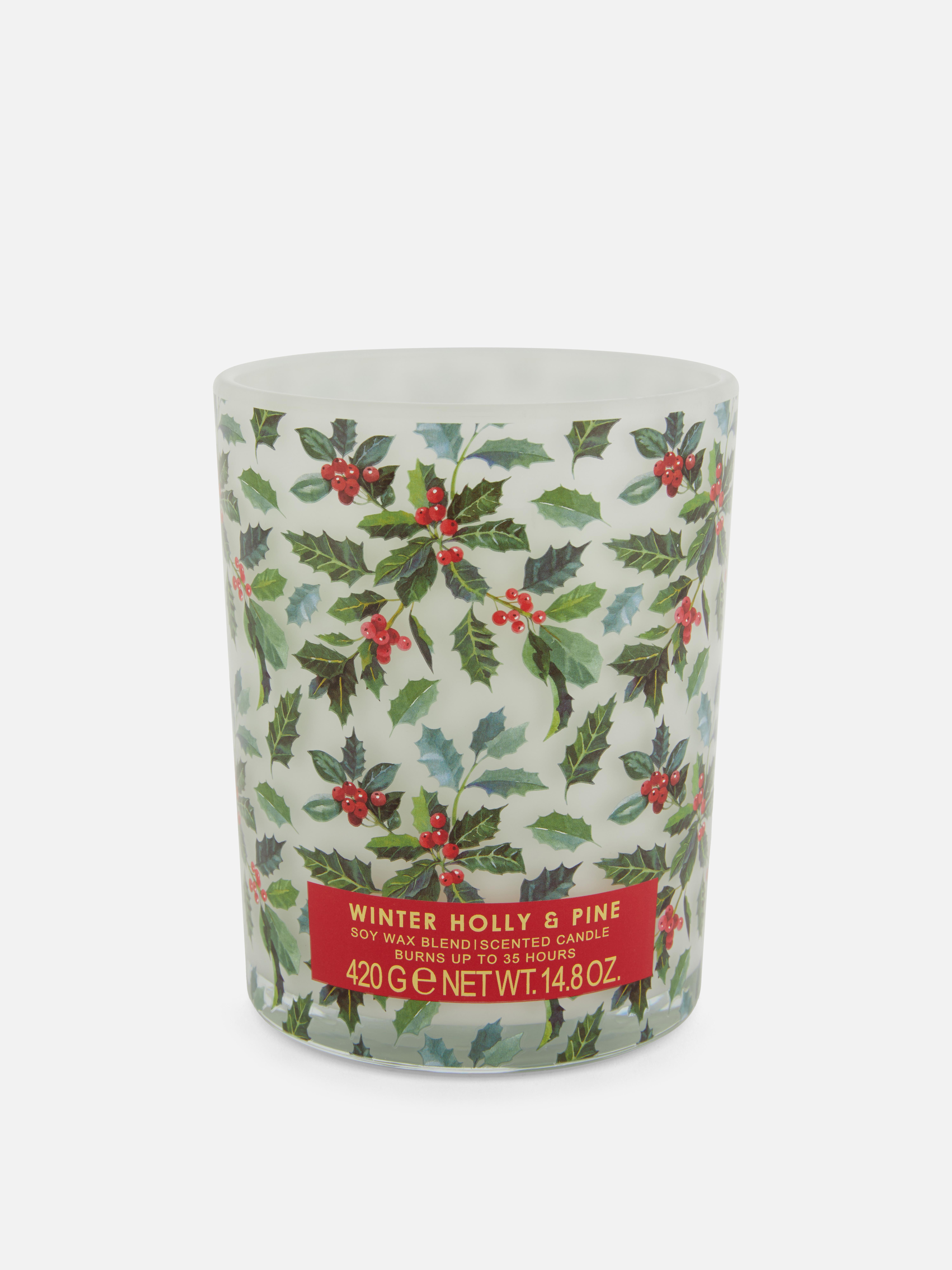 Large Scented Candle In Lidded Jar Dark Green