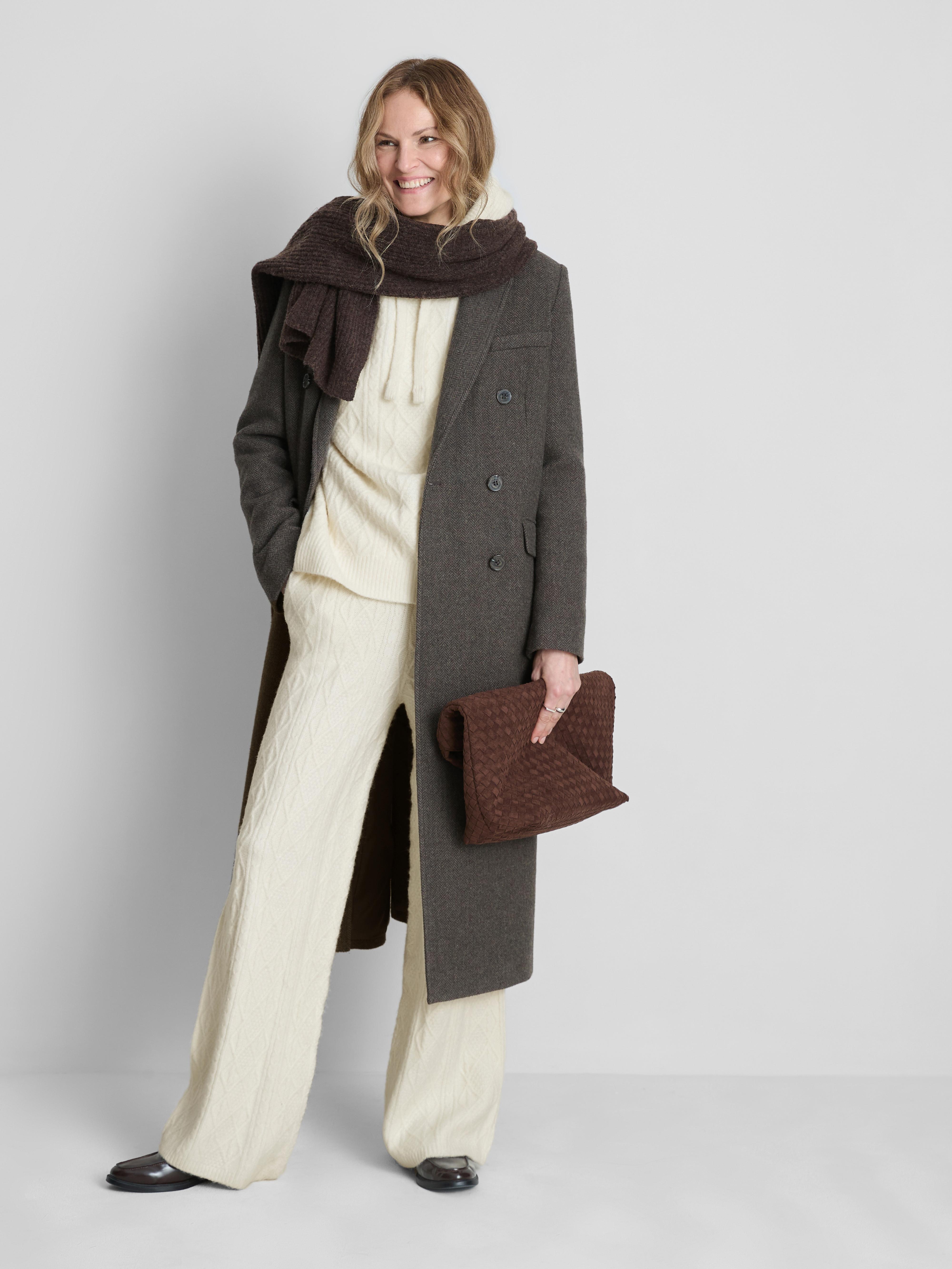 Cable Knit Wide Leg Pants