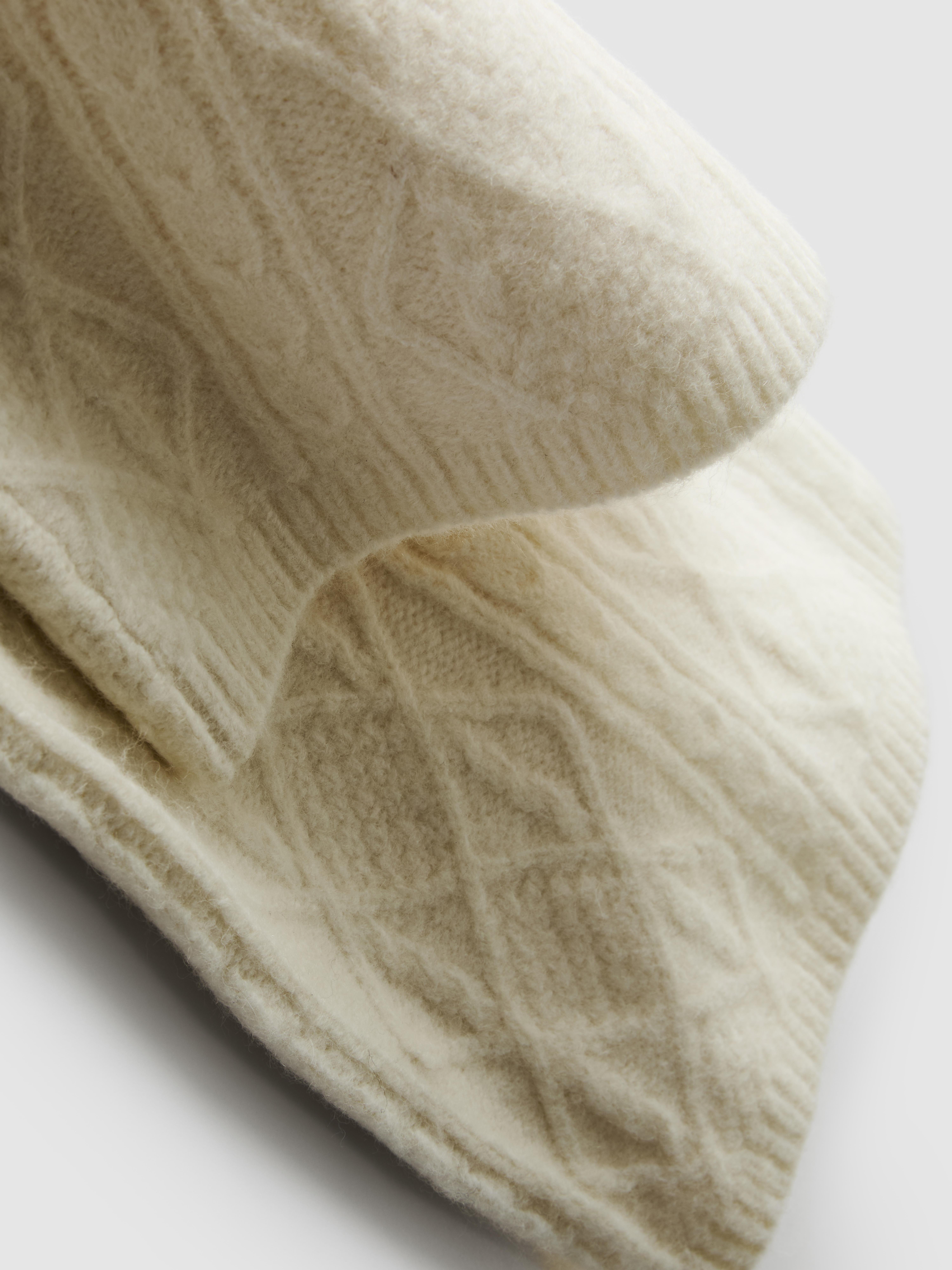 Cable Knit Wide Leg Trousers