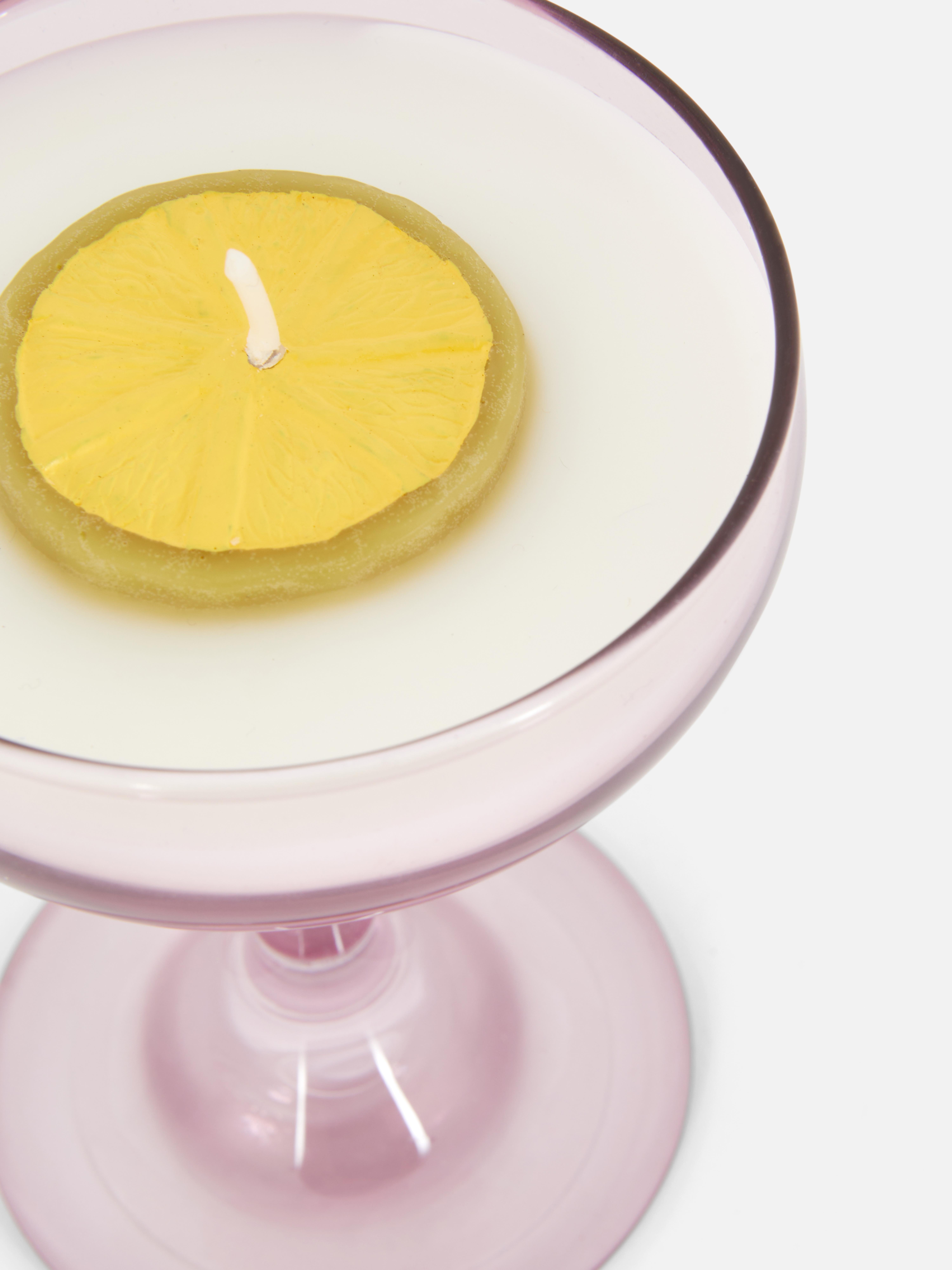 Kerstgeurkaars in drinkglas