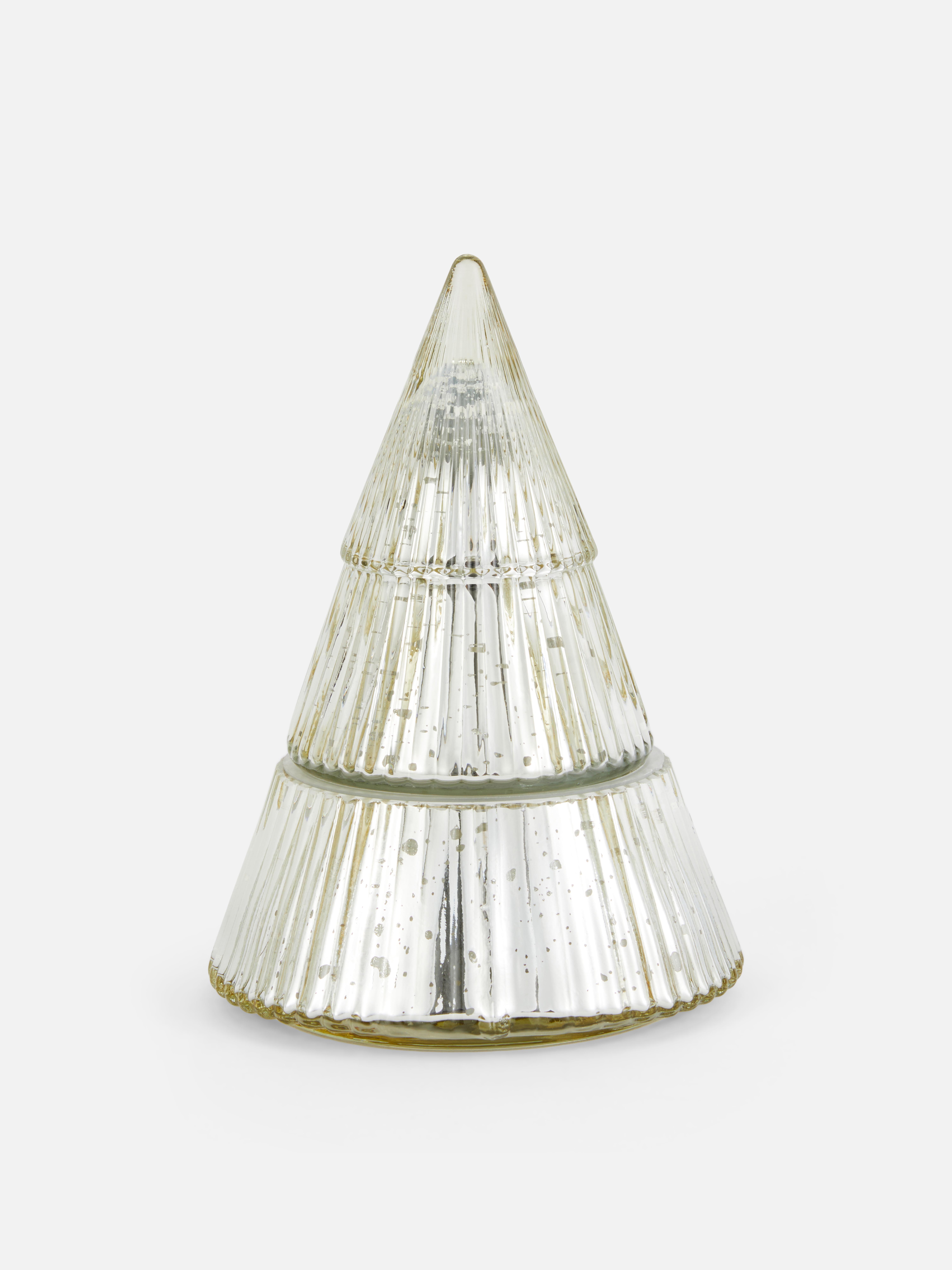 Vela aromática en tarro de árbol de Navidad