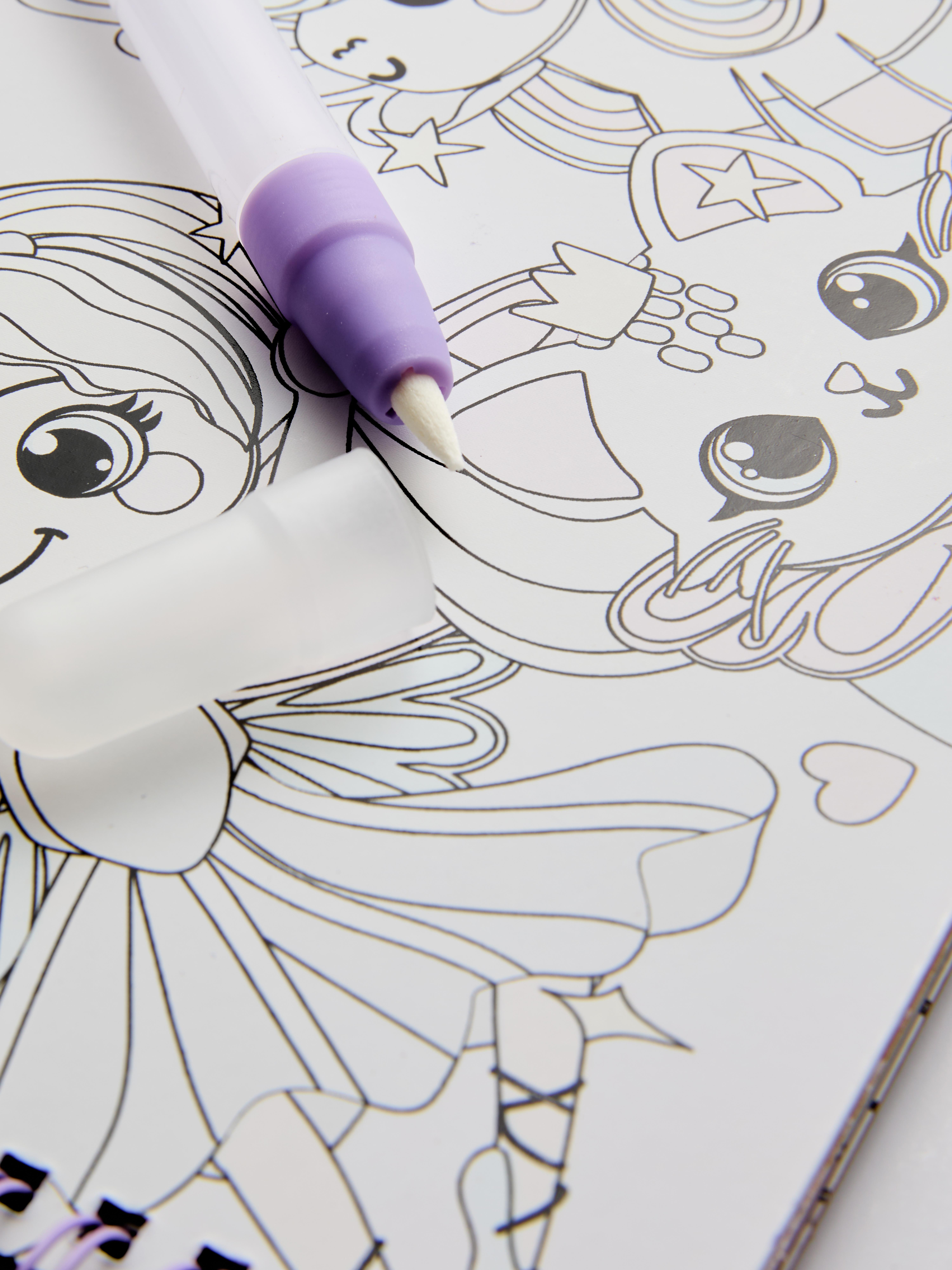 Livro colorir mágico água fadas