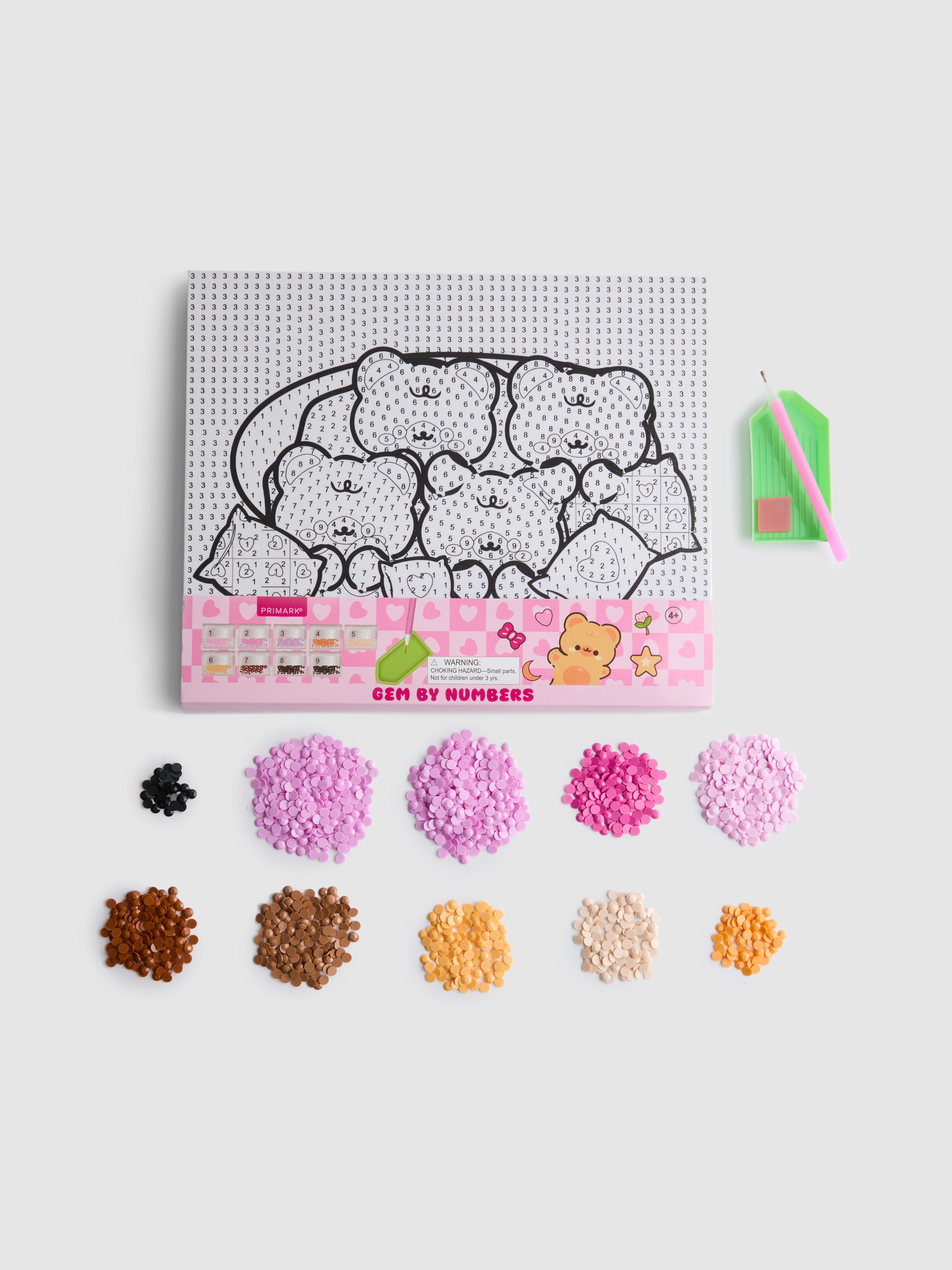 Mozaika z diamencikami z motywem misia