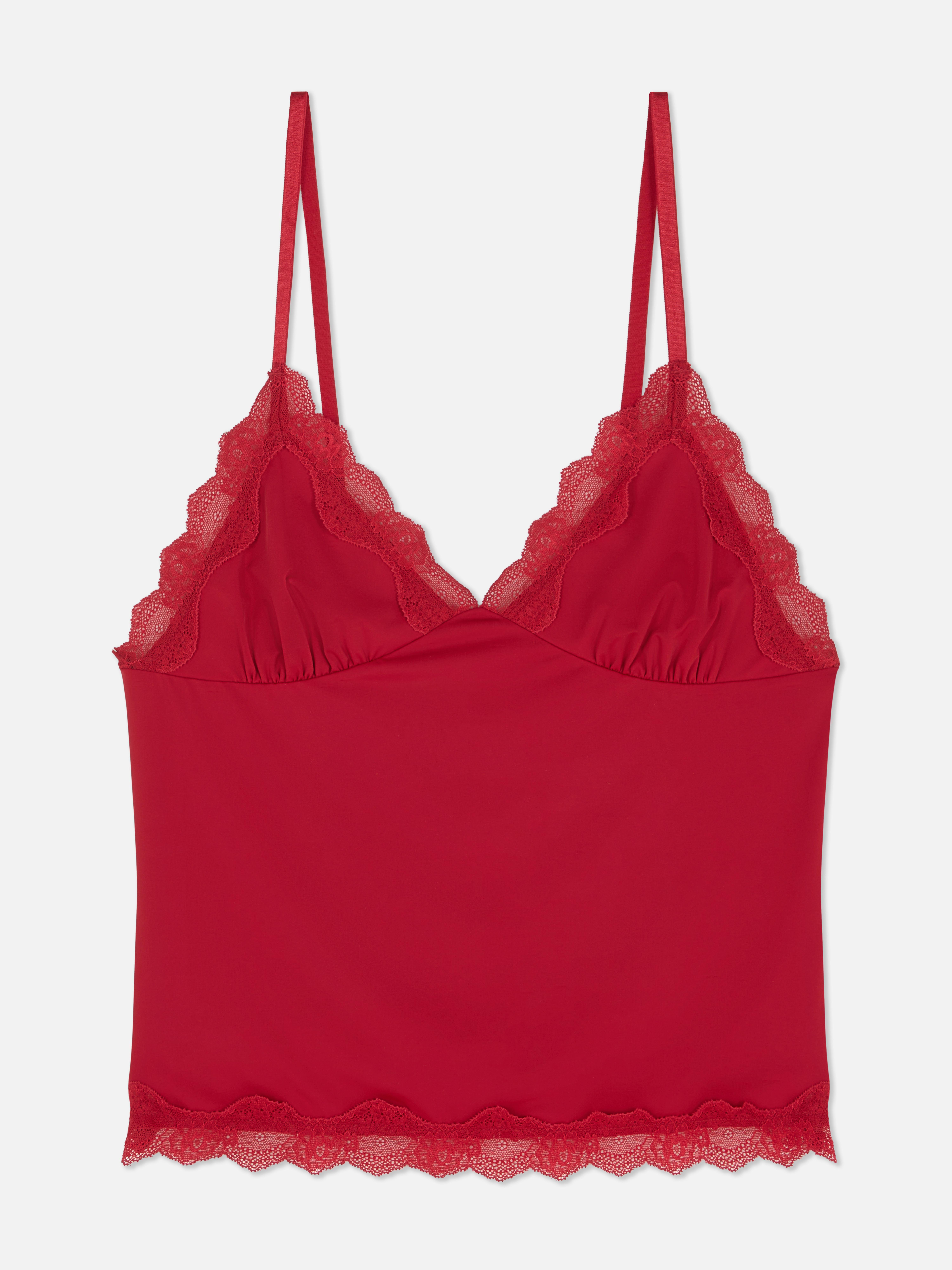 Slinky Lace Trim Cami