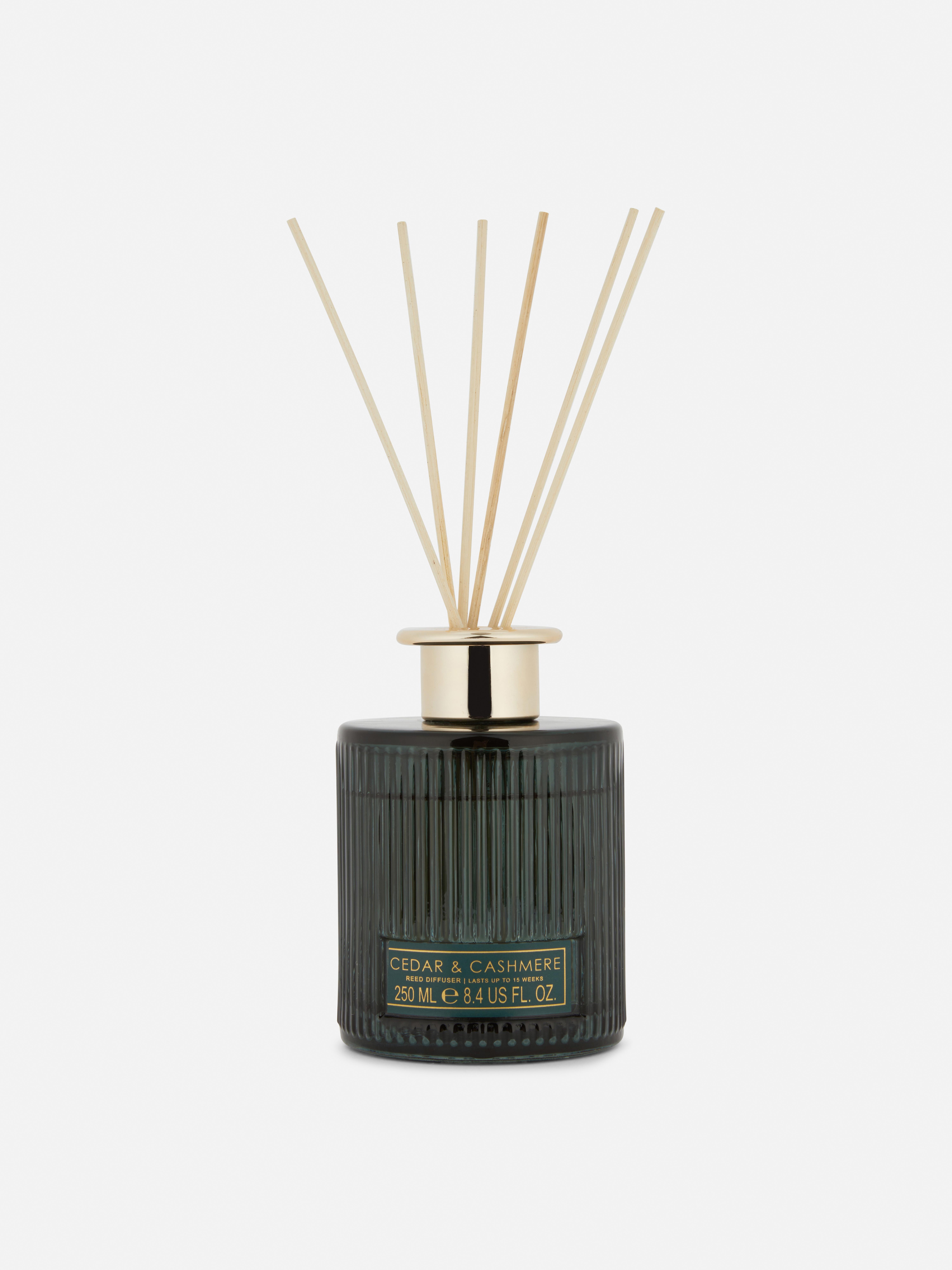Scented Reed Diffuser In Fluted Glass Container