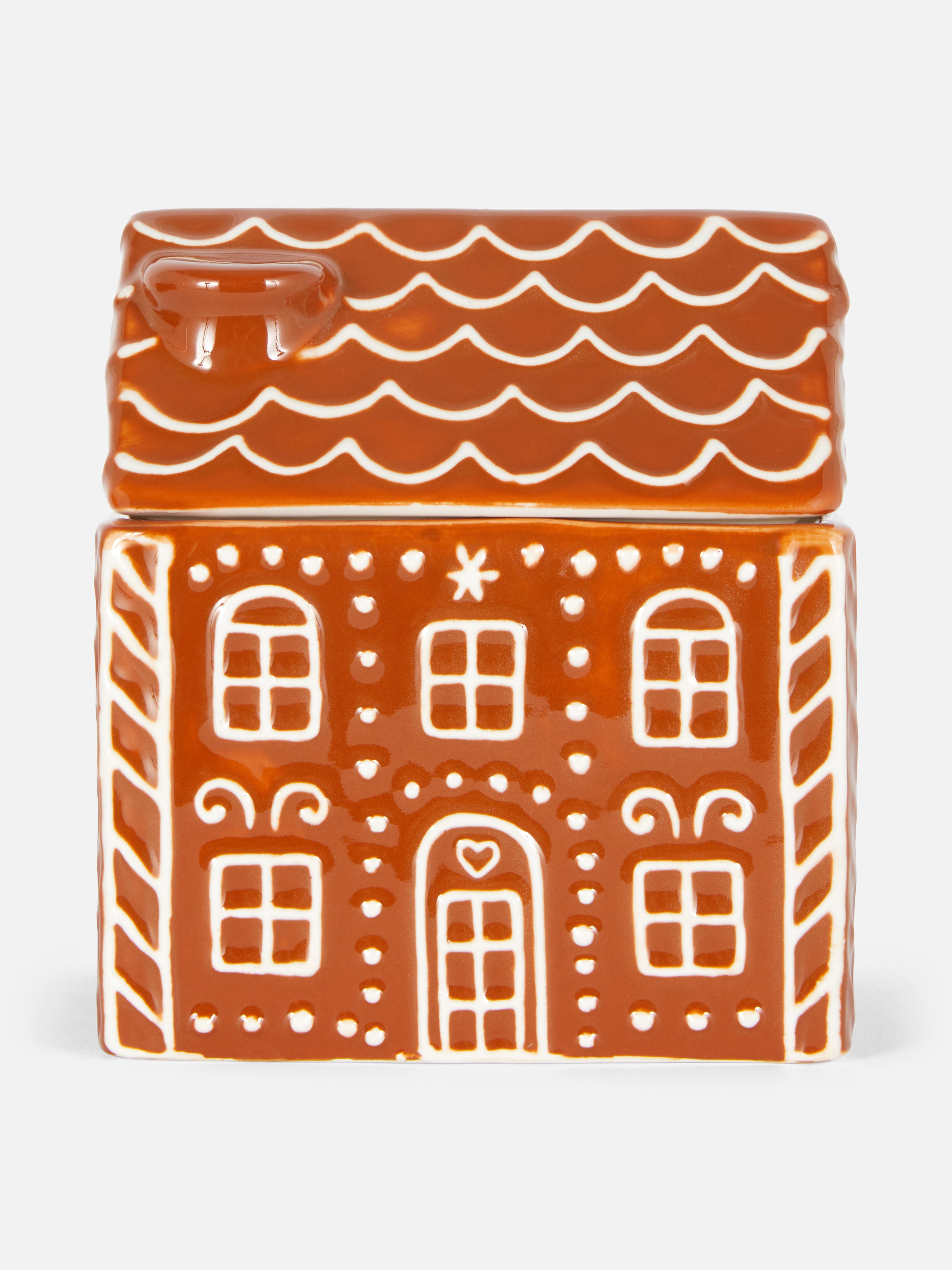 Scented Candle In Ceramic Gingerbread House