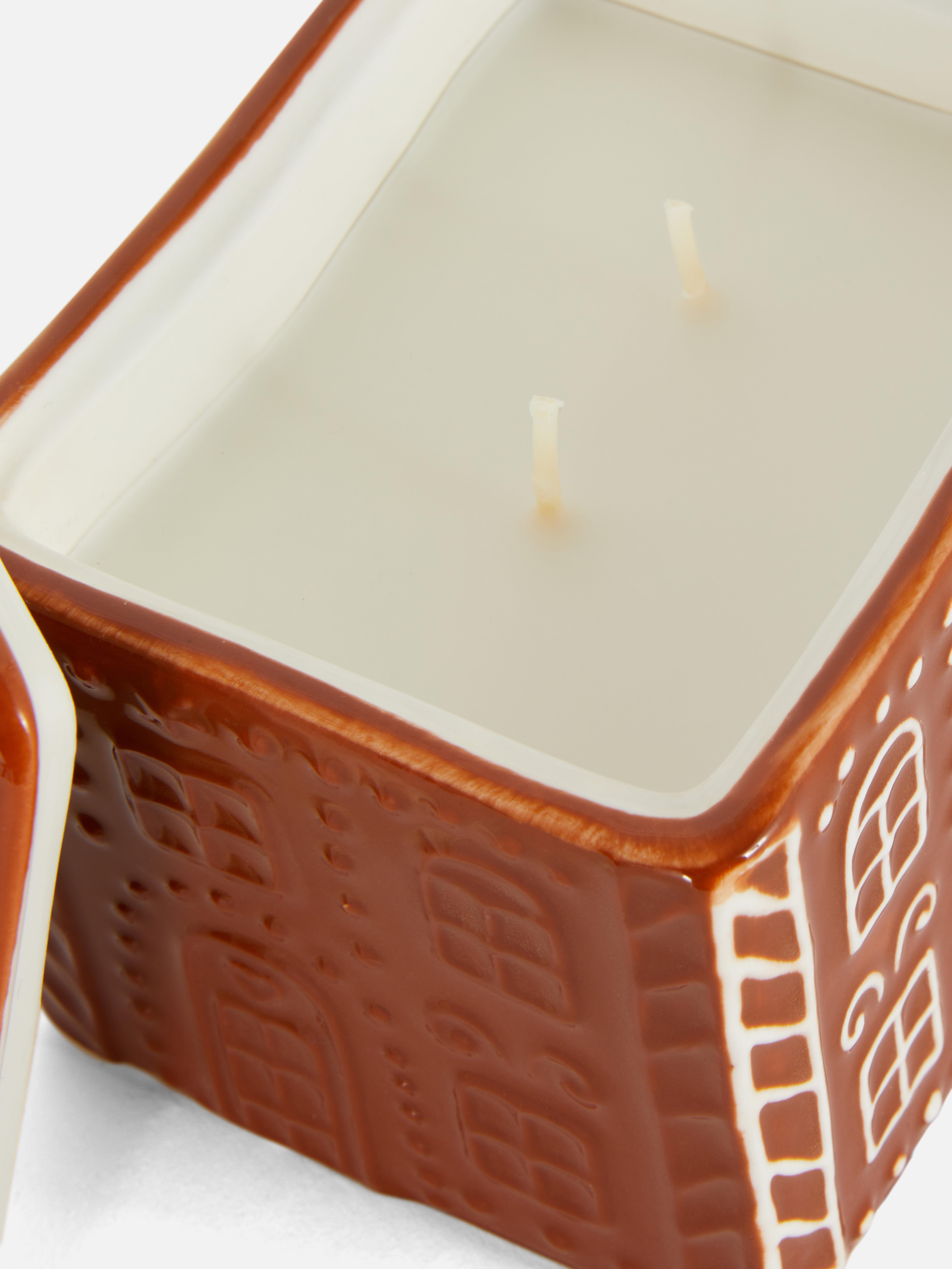 Scented Candle In Ceramic Gingerbread House
