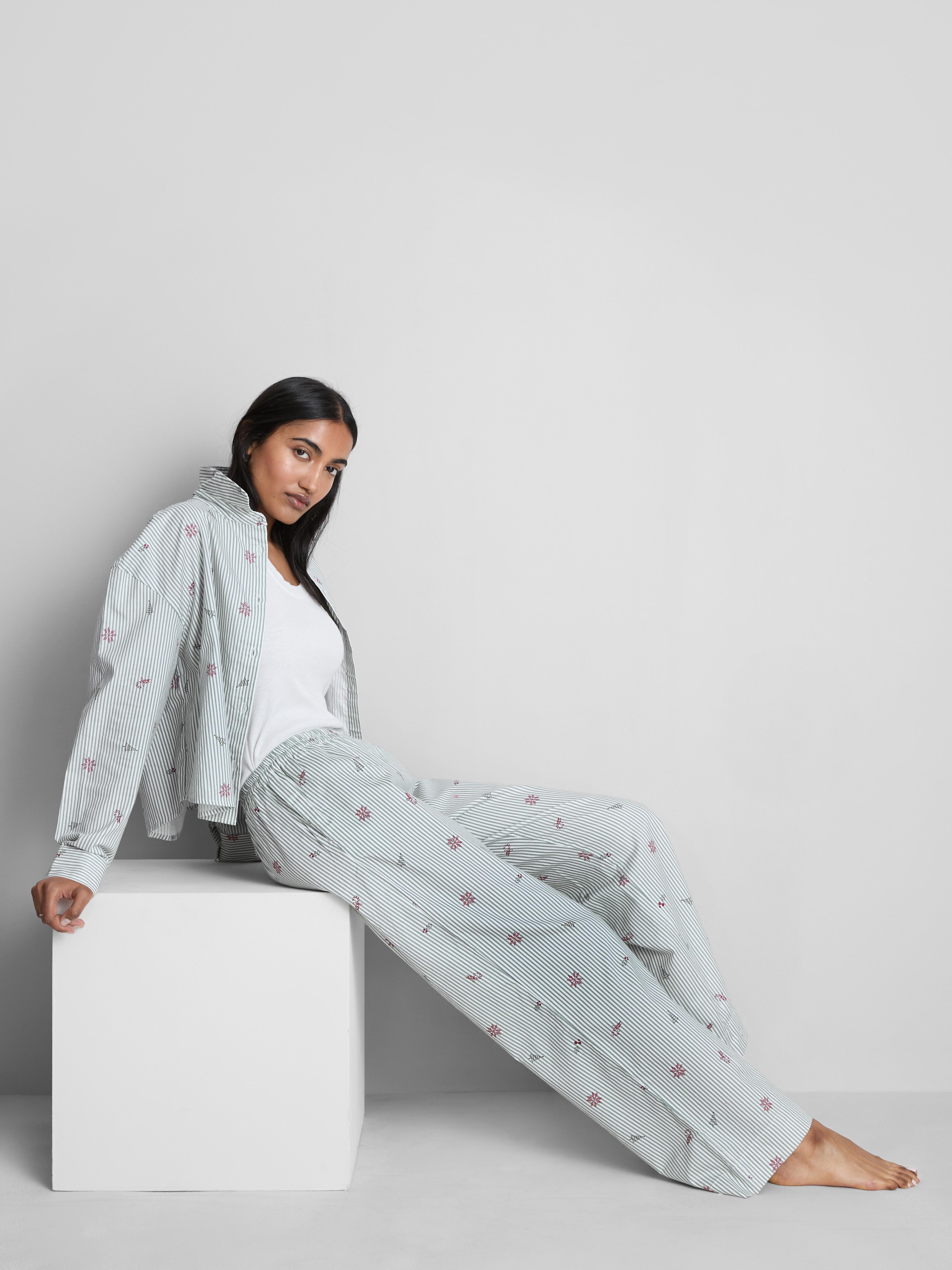 Christmas Striped Print Pyjama Bottoms