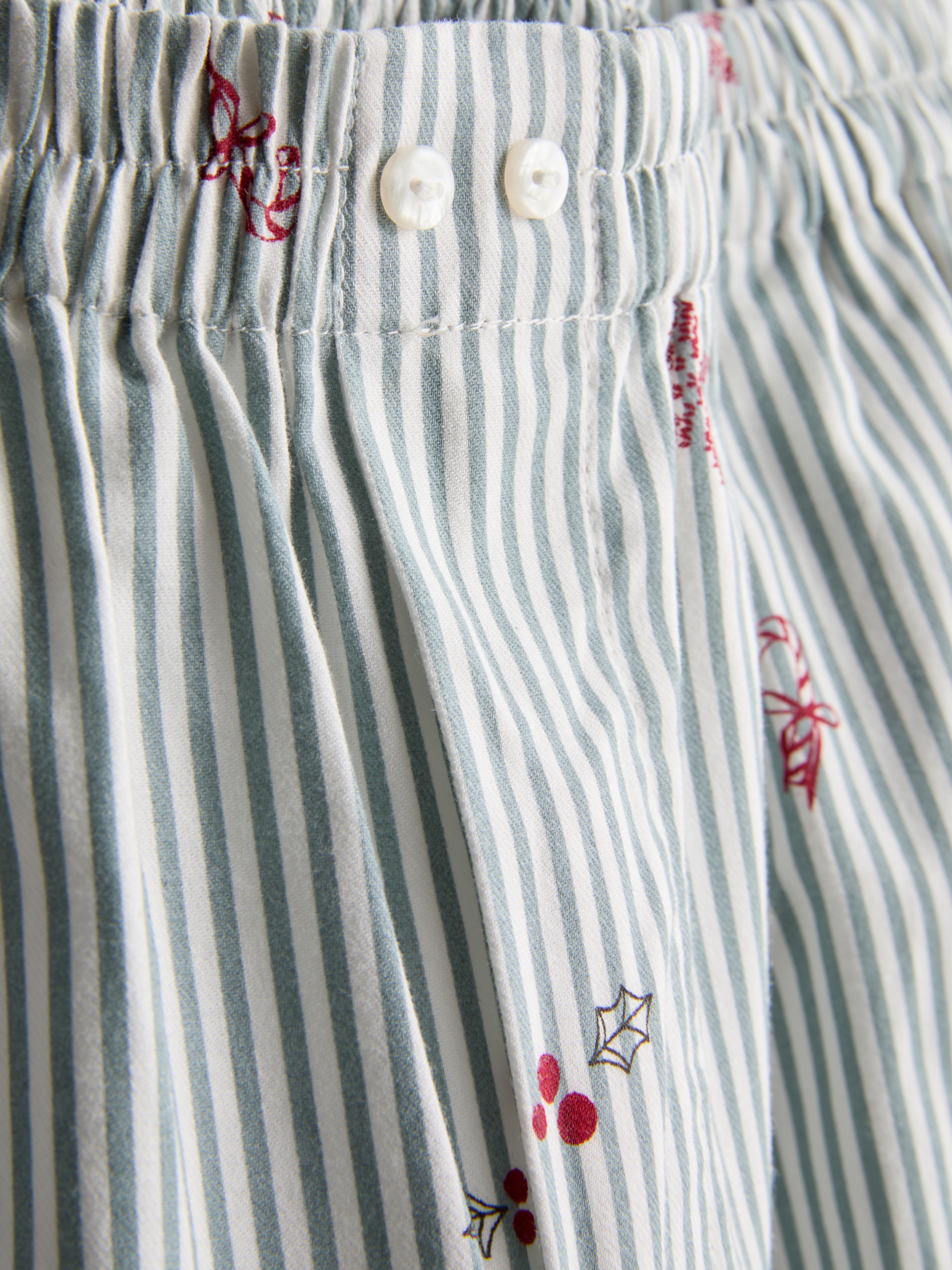 Christmas Striped Print Pyjama Bottoms