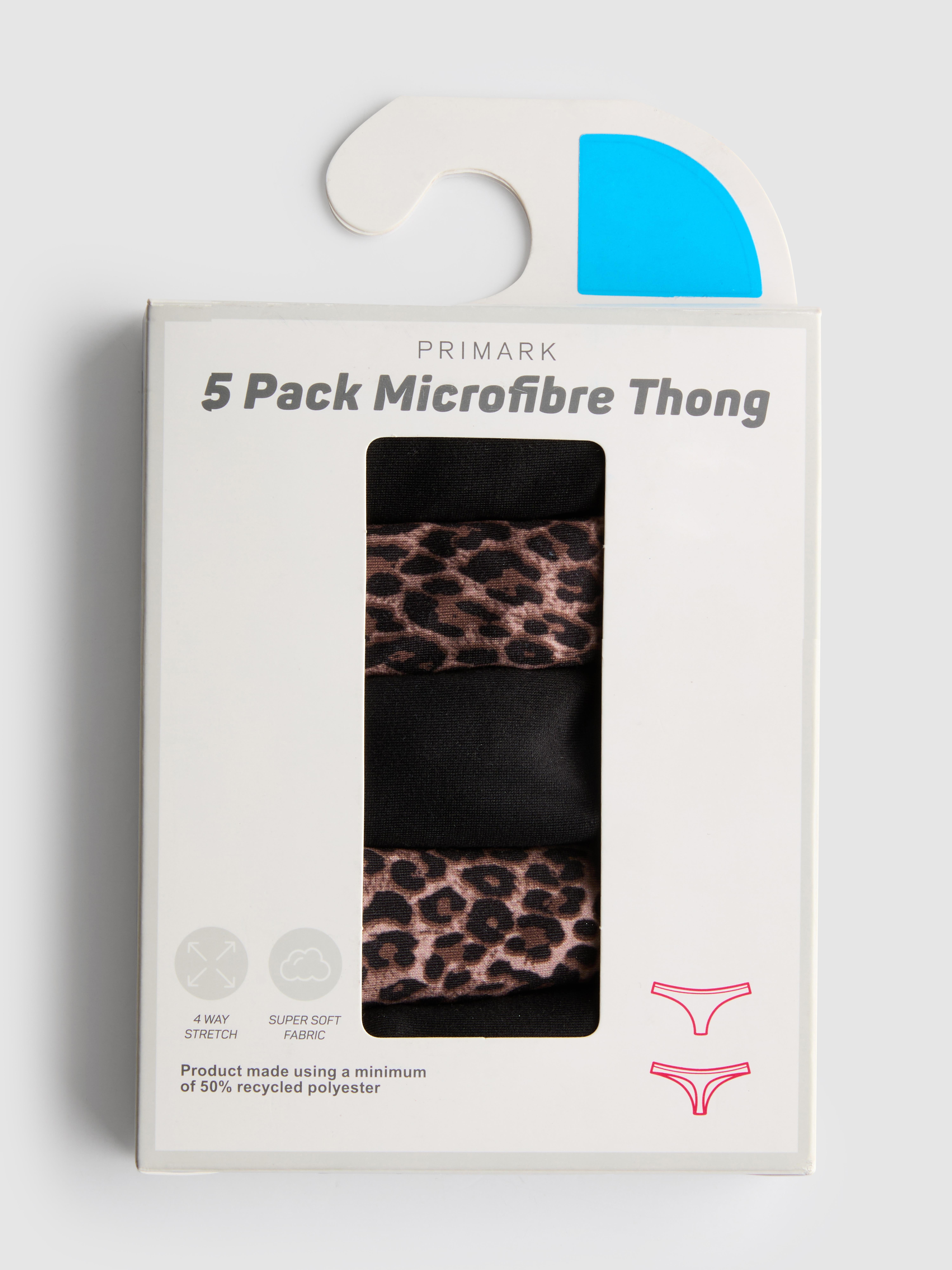 5pk Microfibre Thongs