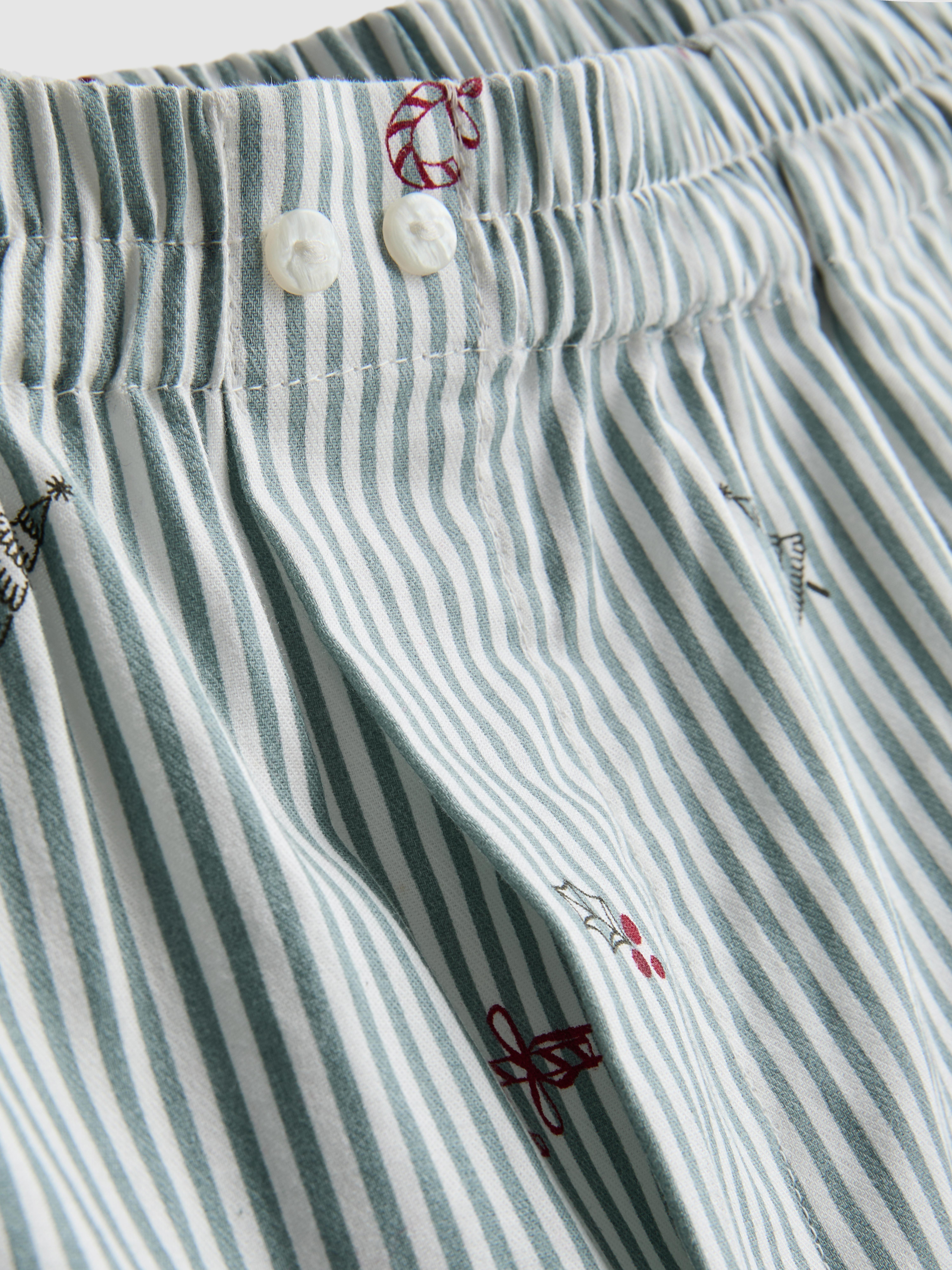 Christmas Cotton Printed Pyjama Shorts