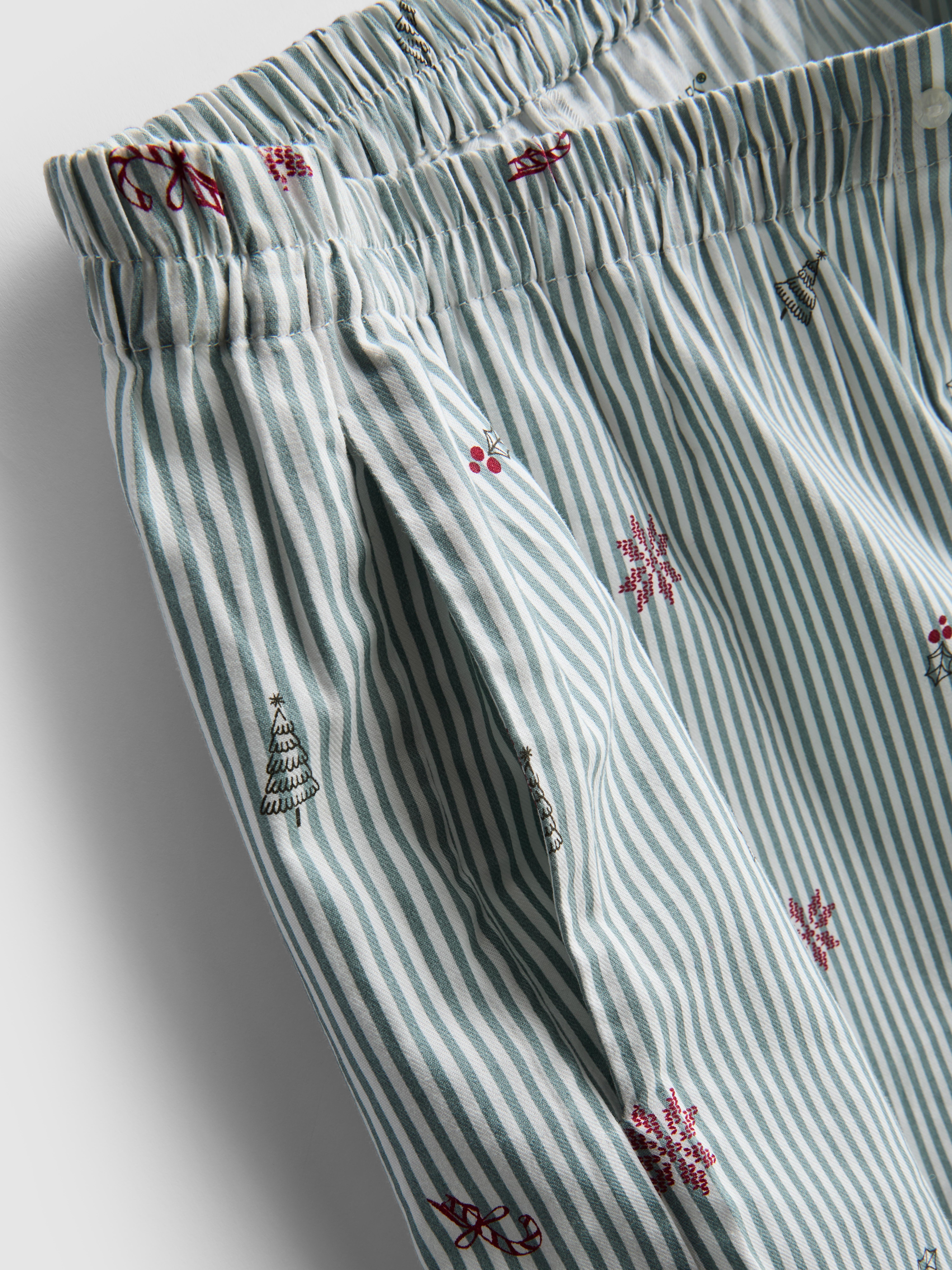 Christmas Cotton Printed Pyjama Shorts