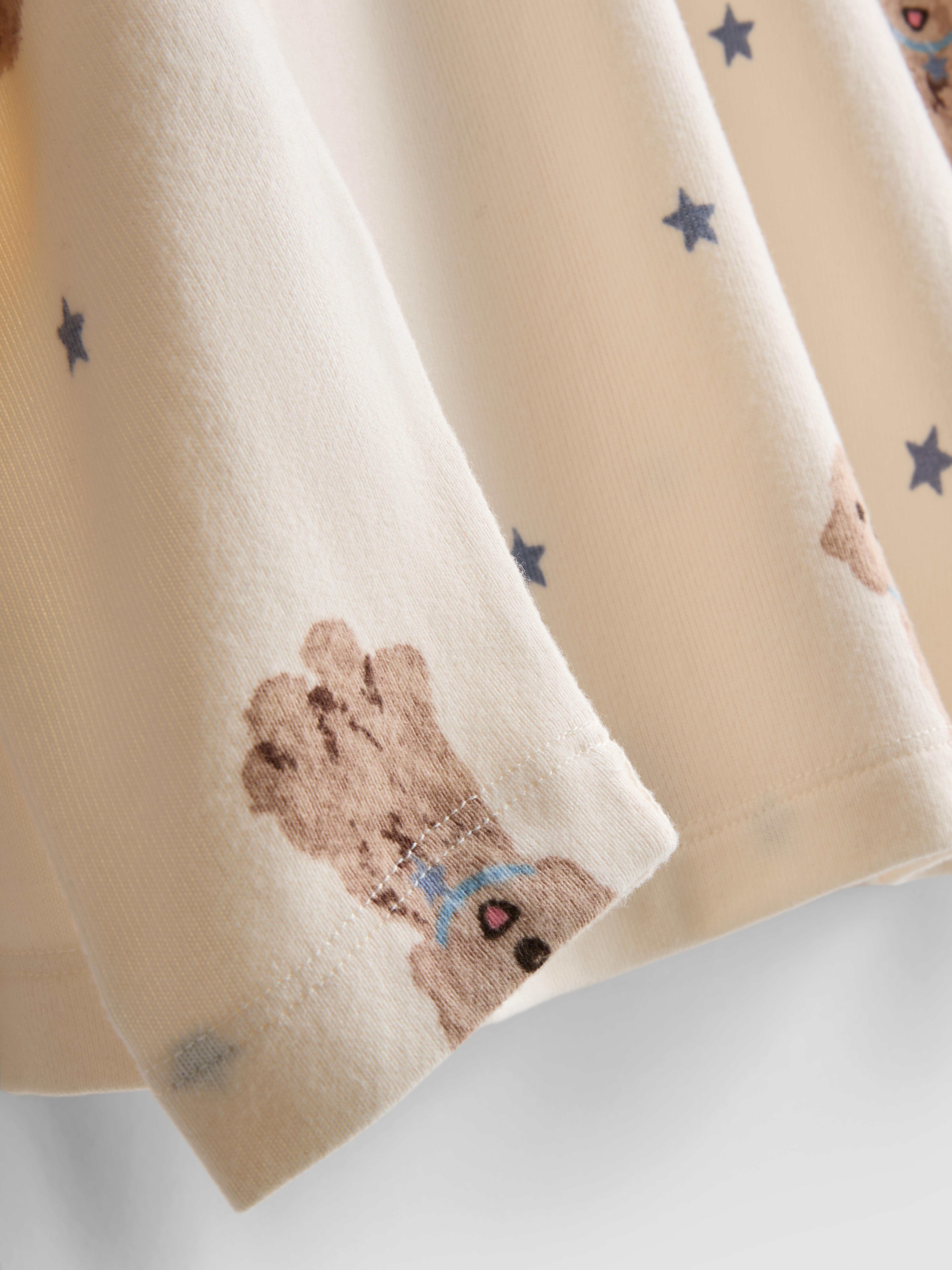 Women's Cream Cozy Dog Print Pajama Top